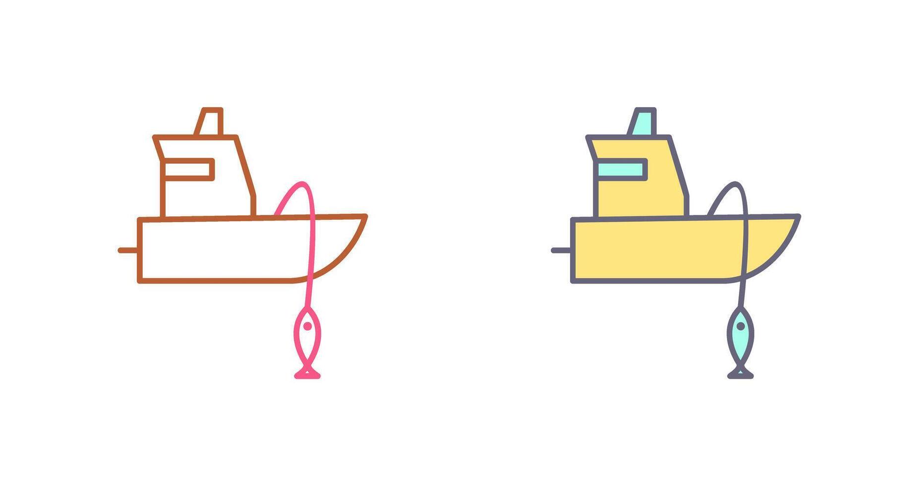 Fishing Boat Icon Design vector