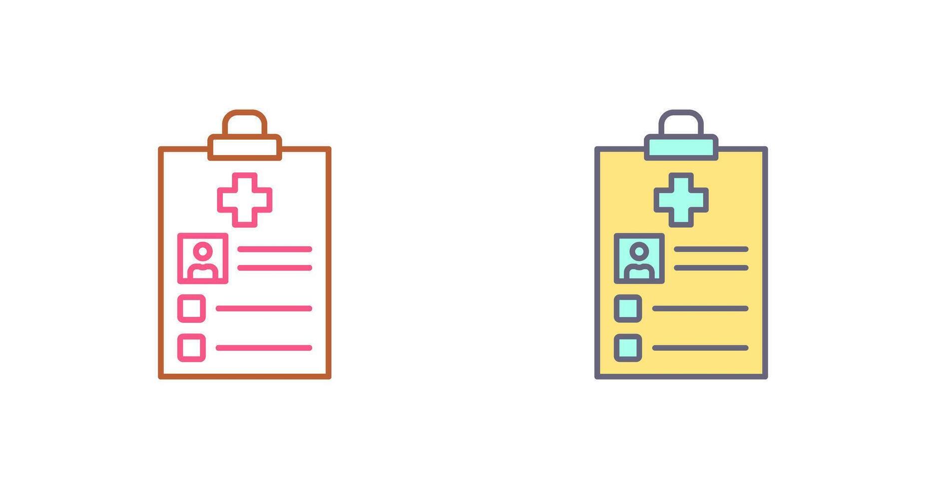 Medical Record Icon Design vector