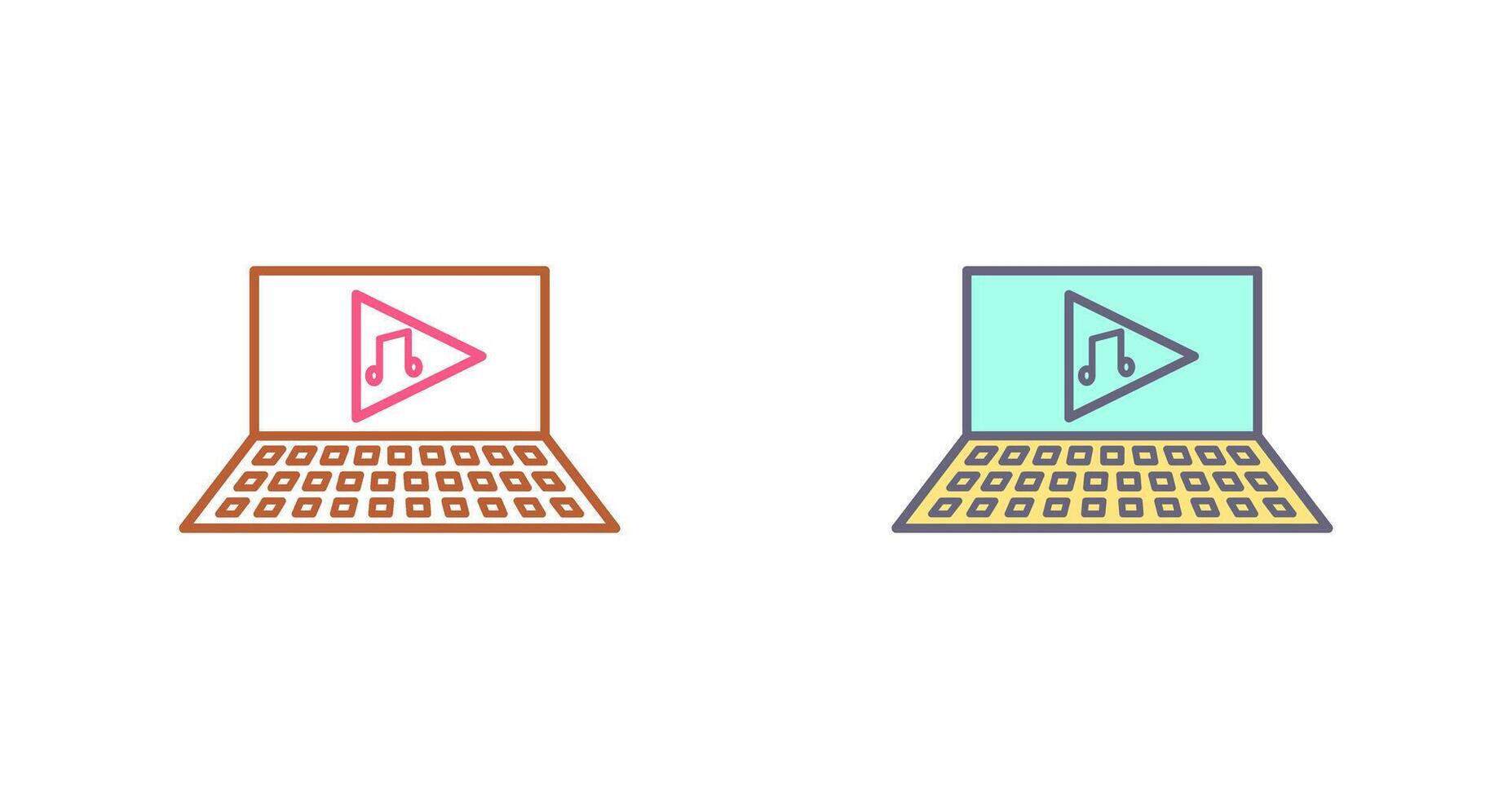 Unique Play Music Icon Design vector