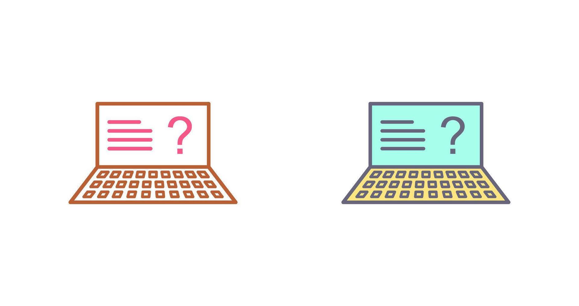 Unique Online Exam Icon Design vector