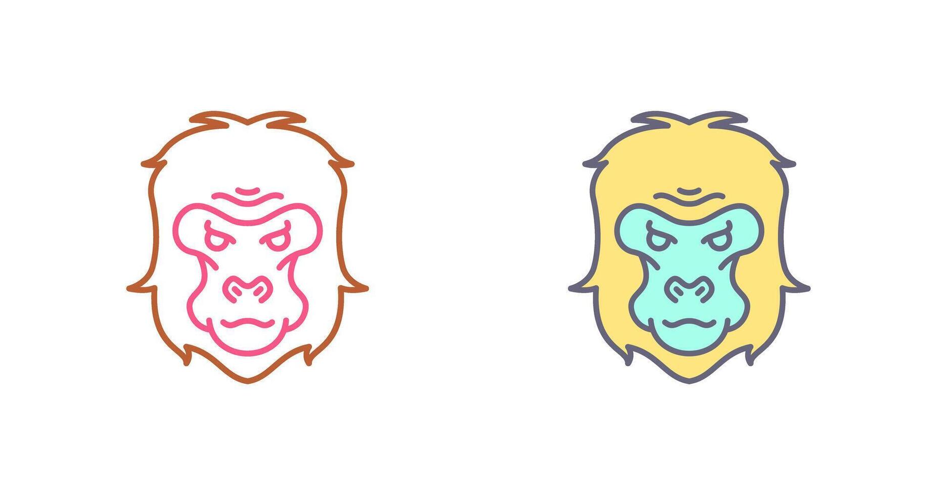Gorilla Icon Design vector