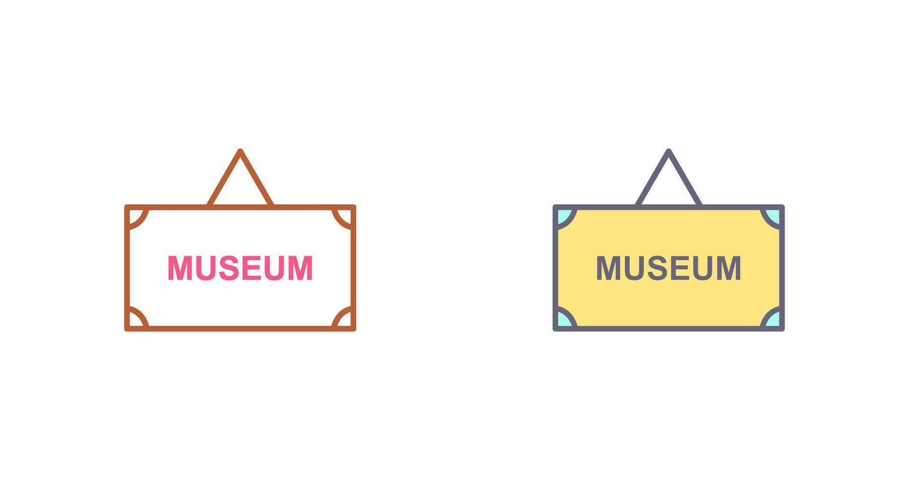 Museum Tag Icon Design vector