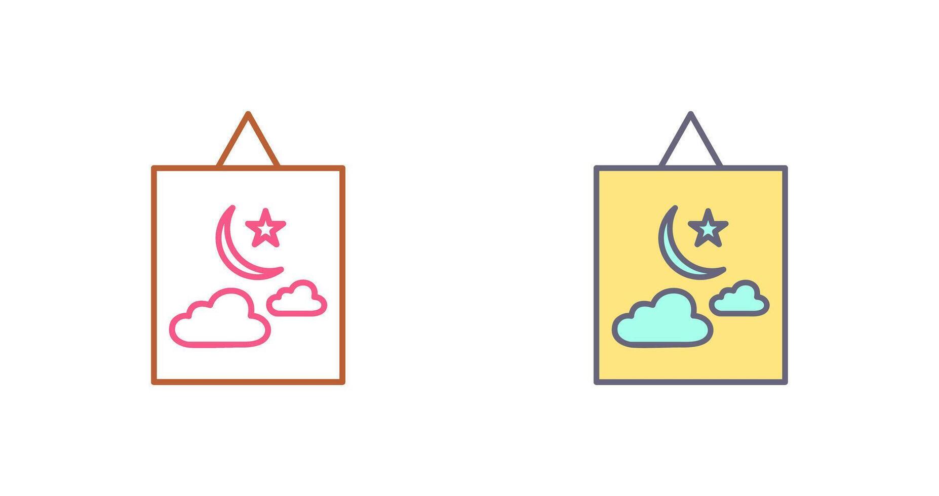 Hanging Painting Icon Design vector