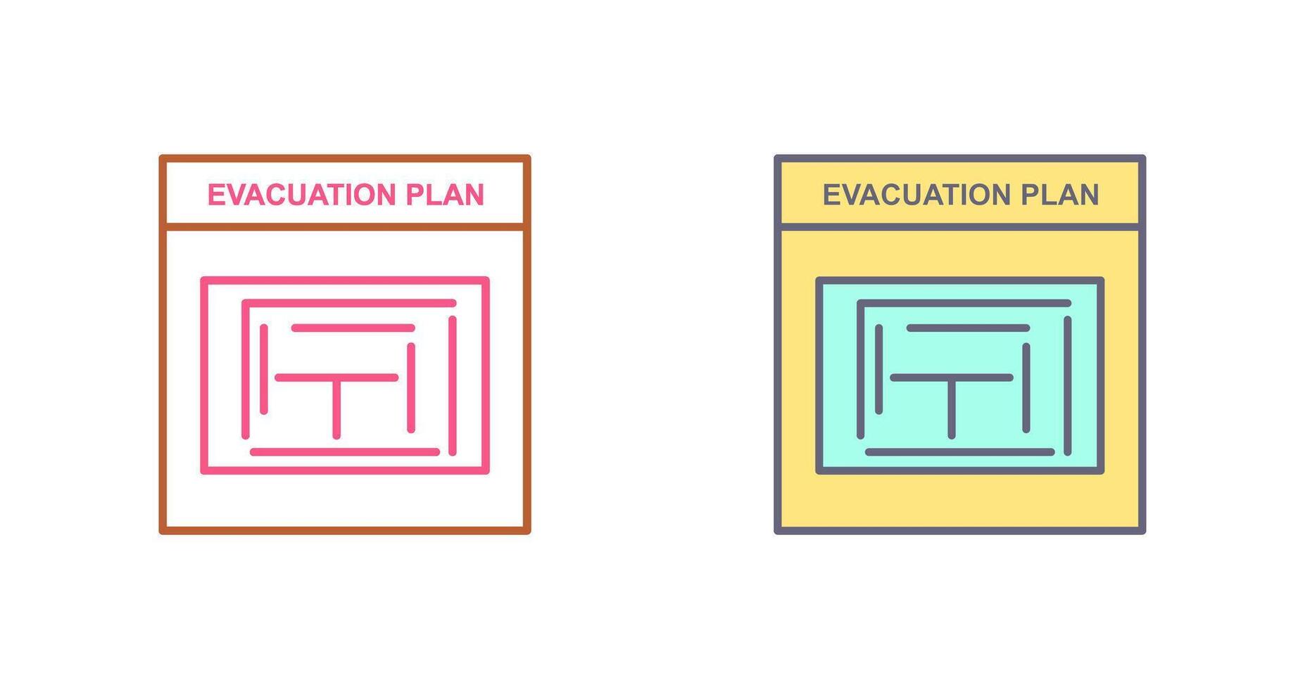 Evacuation Plan Icon Design vector