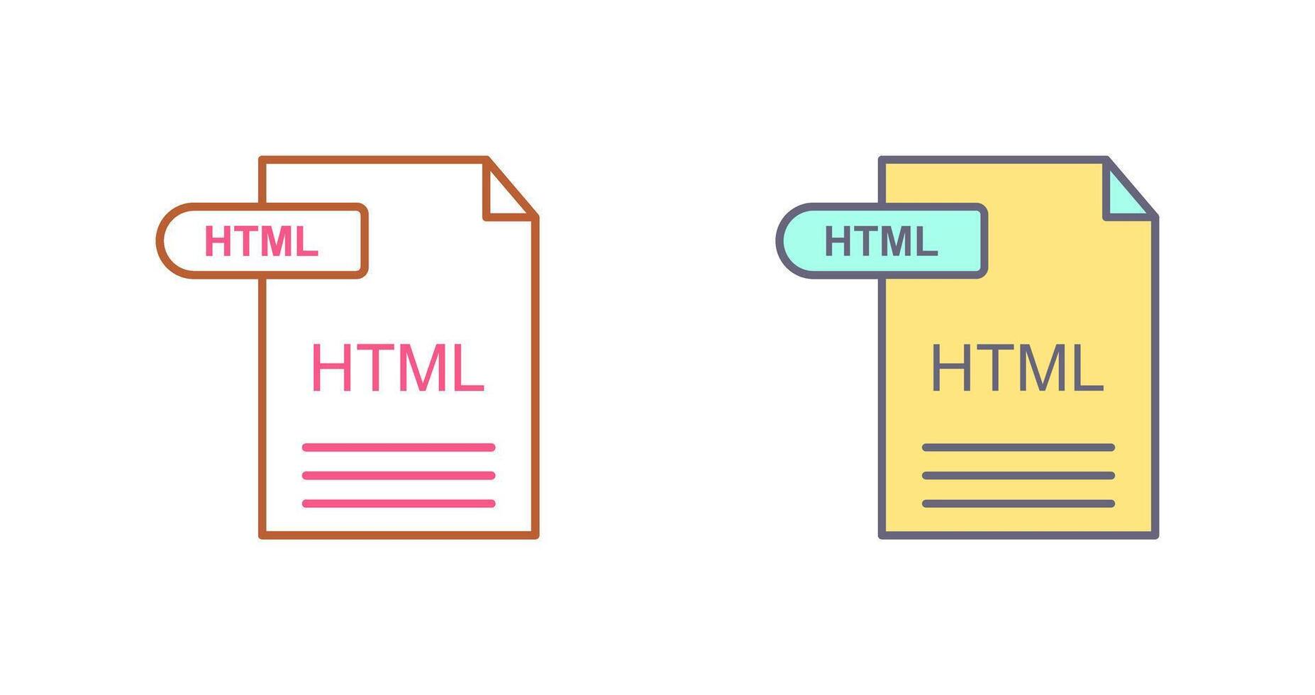 HTML Icon Design vector