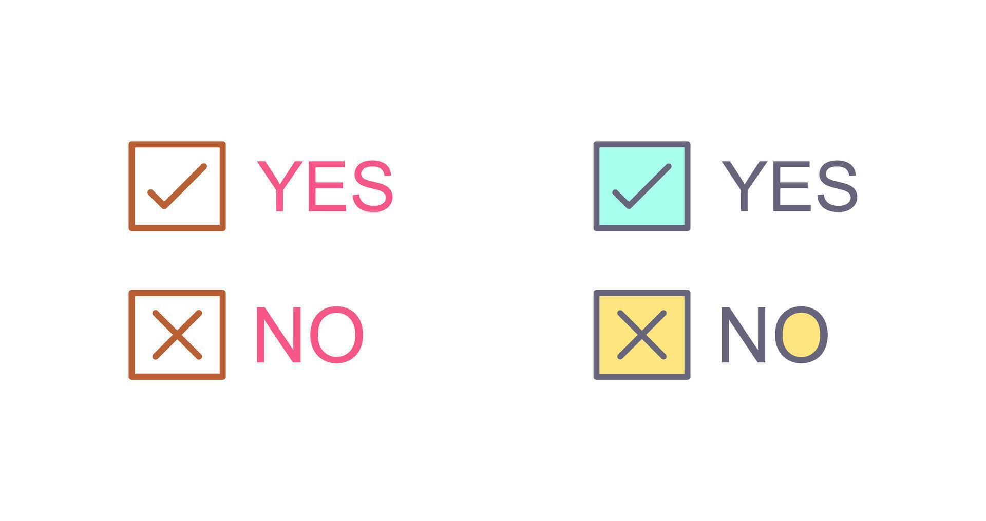 Yes No Option Icon Design 45507126 Vector Art at Vecteezy