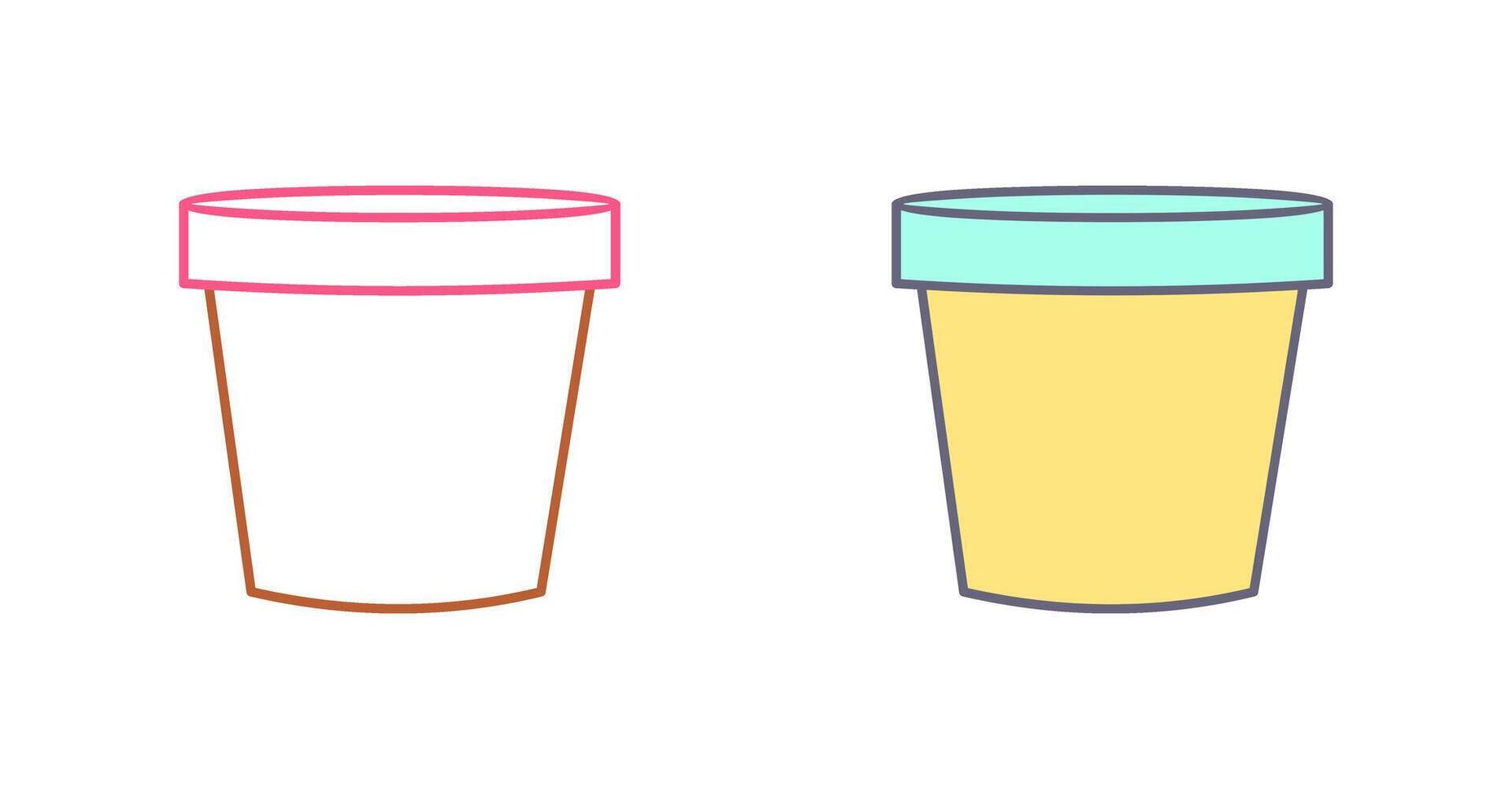 Plant Pot Icon Design vector