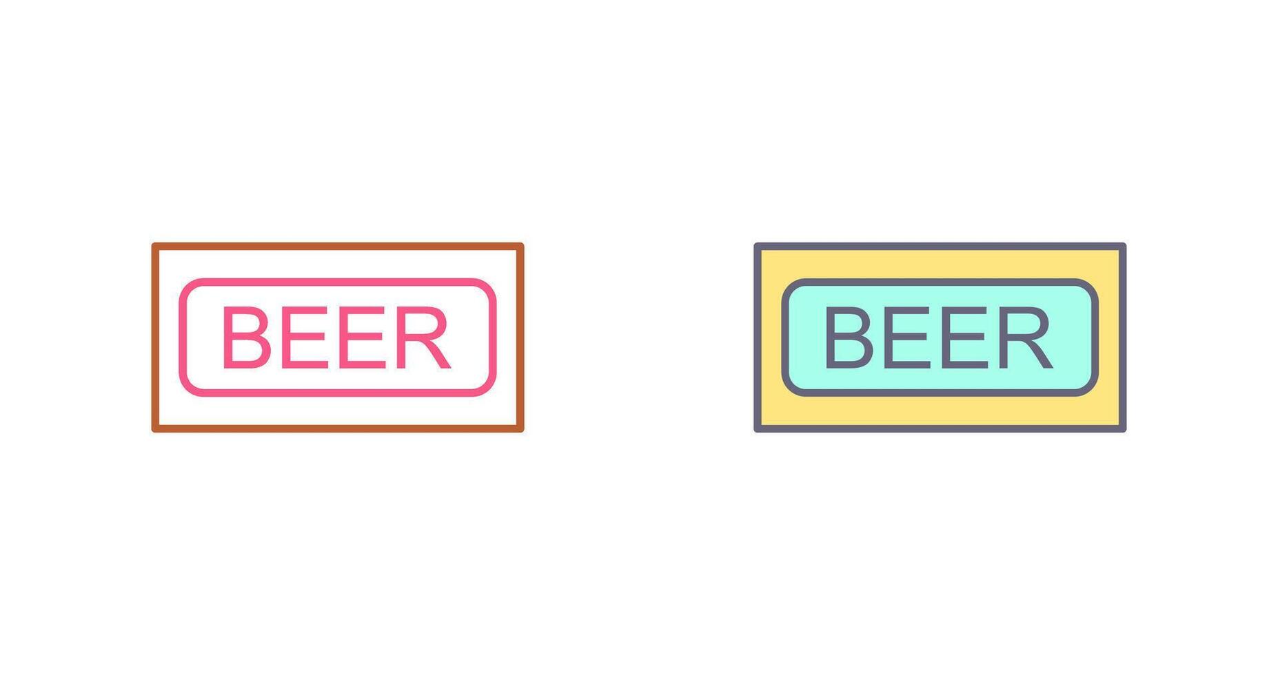 Beer Sign Icon Design vector