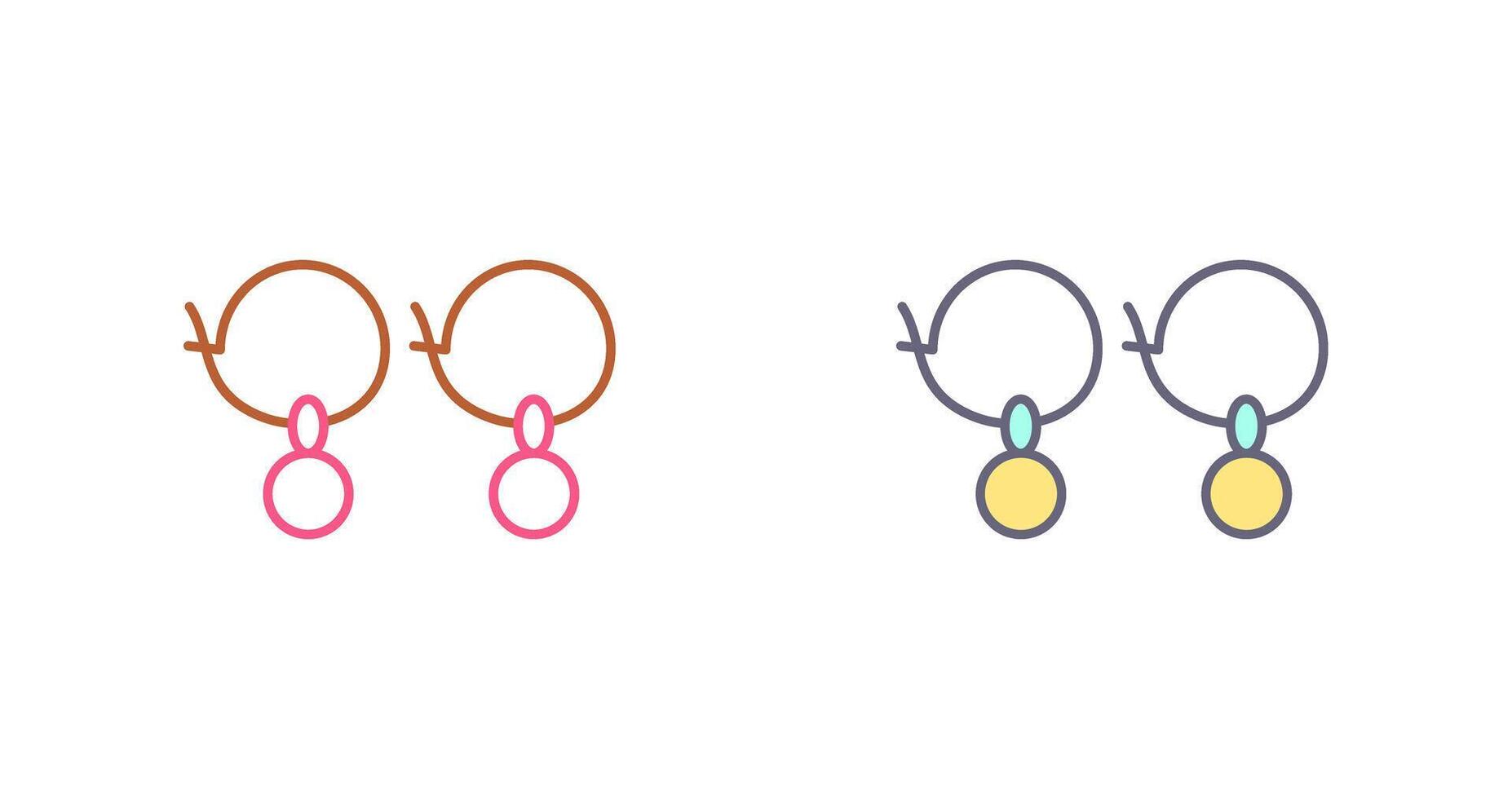 Earrings Icon Design vector
