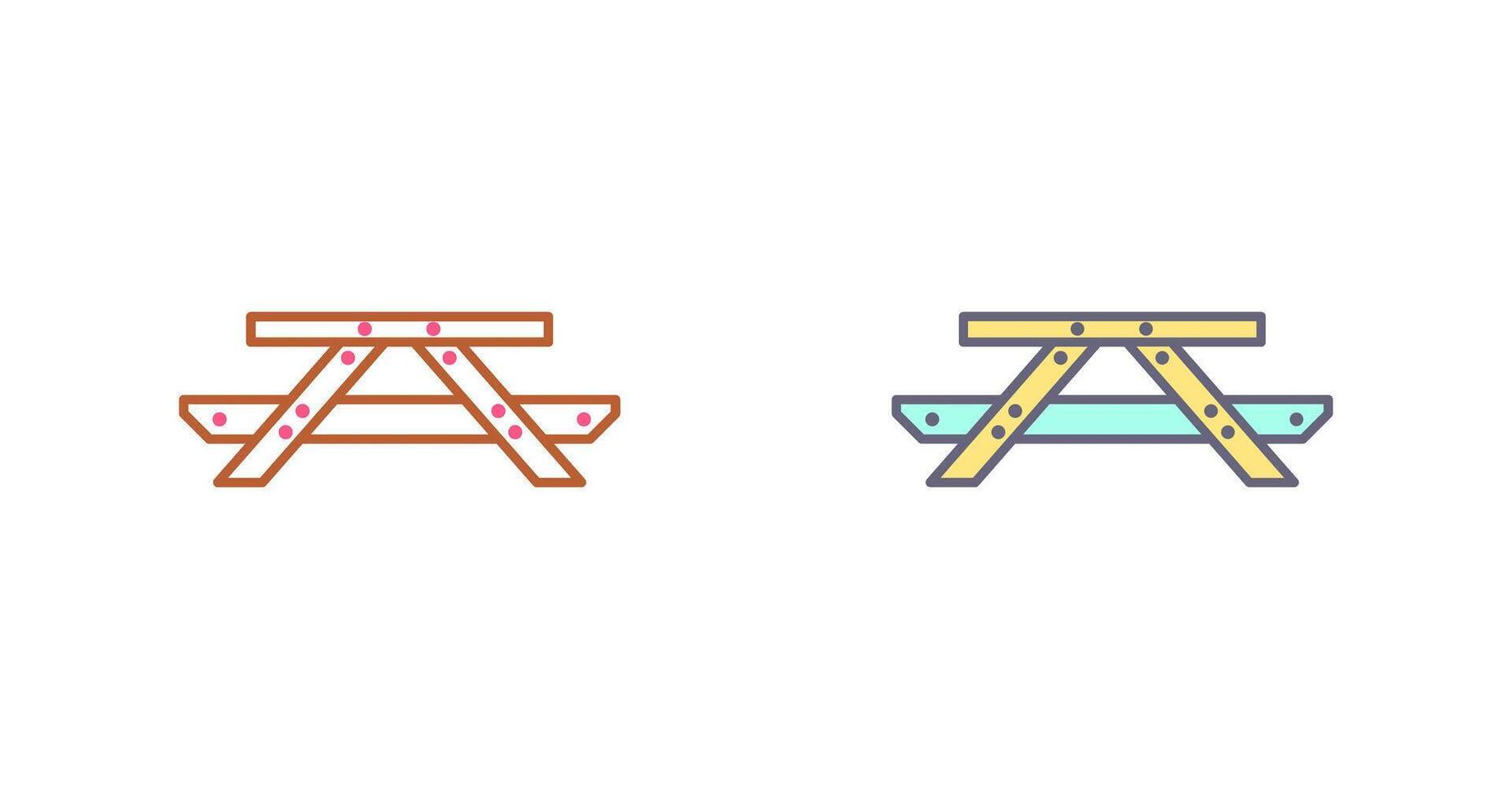 Picnic of Table Icon Design vector