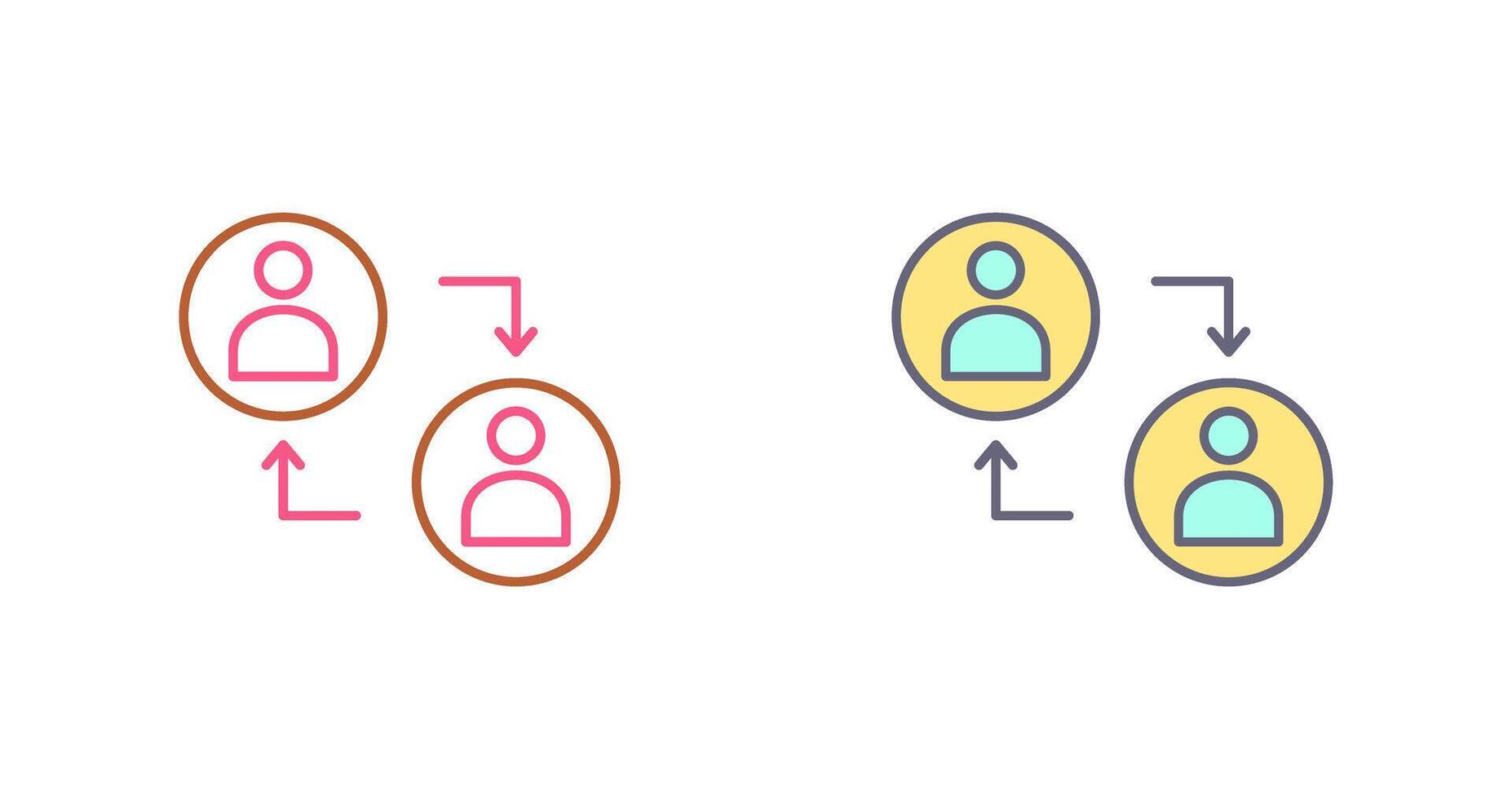Connected Profiles Icon Design vector