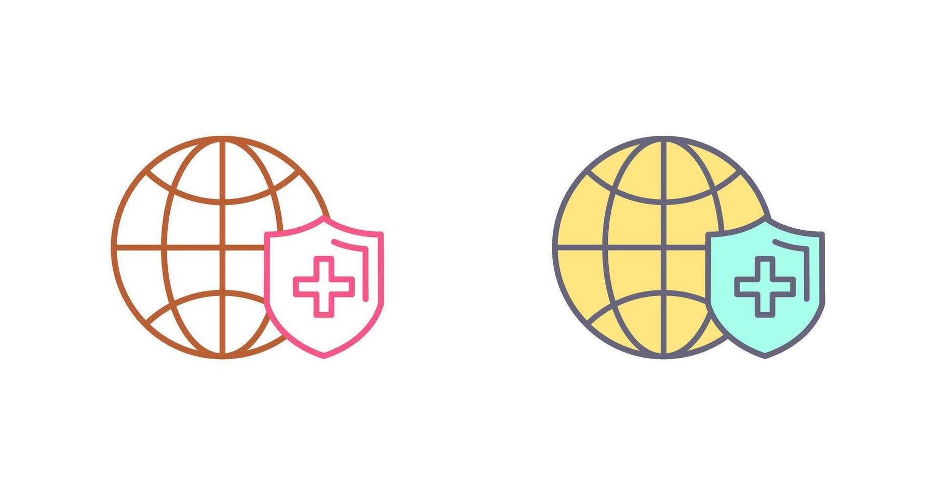 Global Protection Icon Design vector