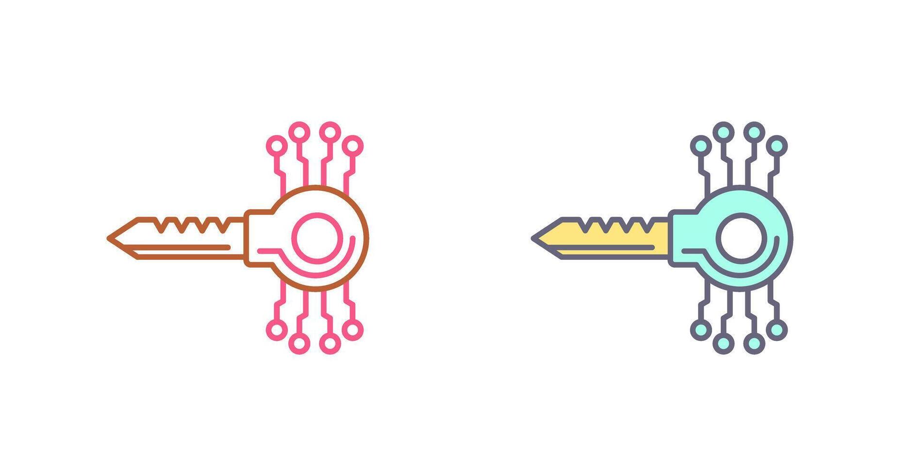 Key Code Icon Design vector