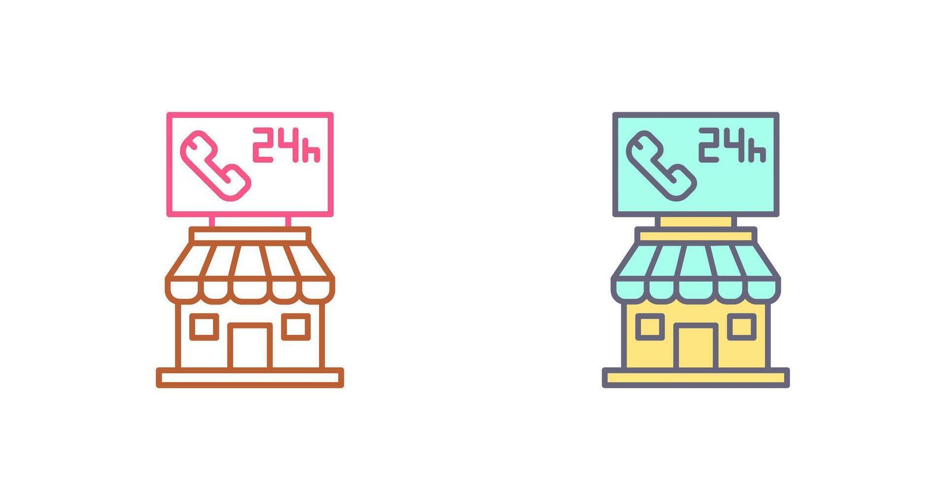 24 hours Icon Design vector