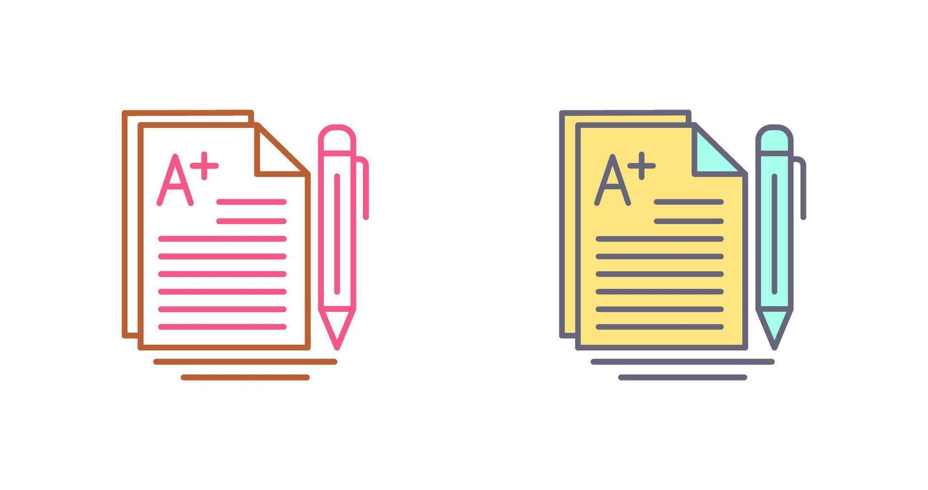 A Grade Icon Design vector