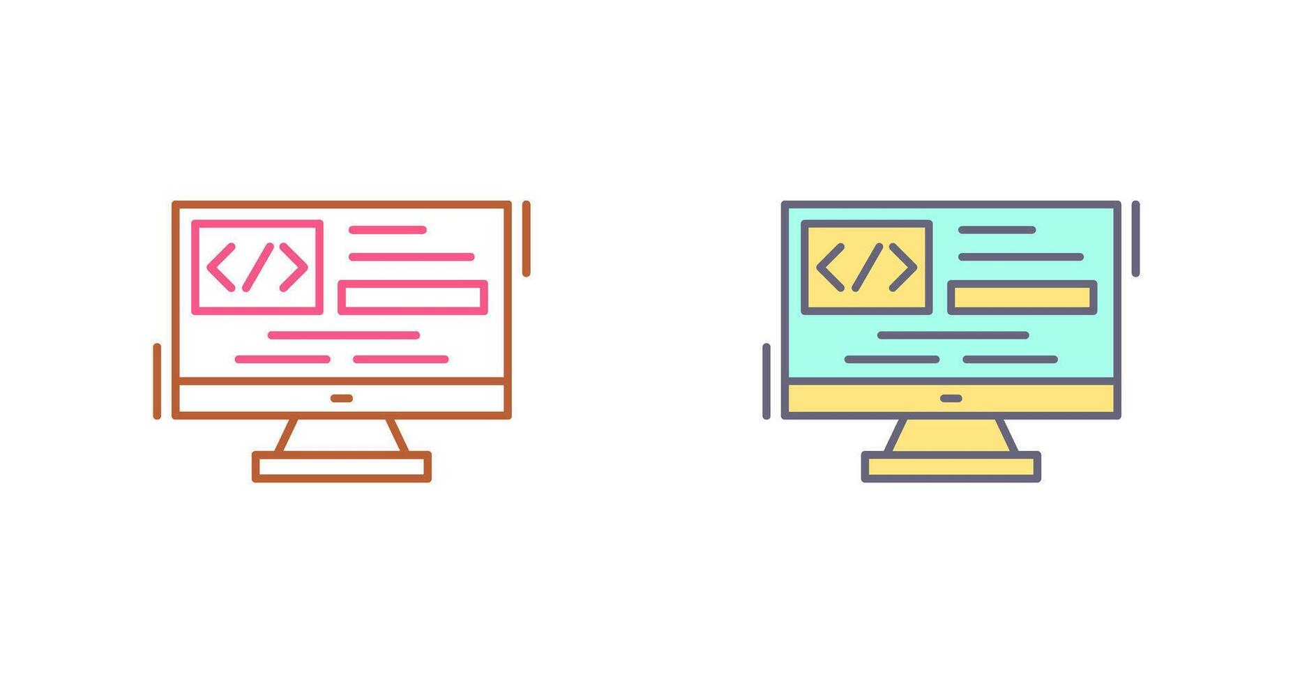 Coding Icon Design vector
