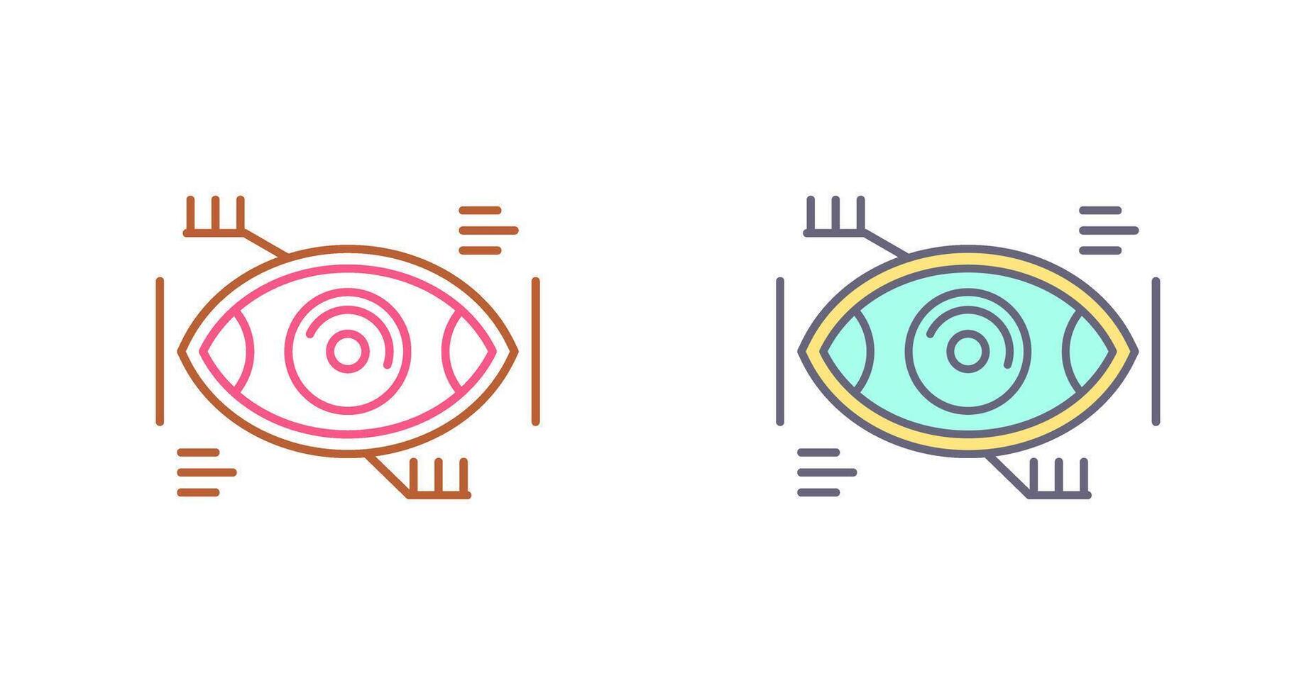 Eye Recongnition Icon Design vector