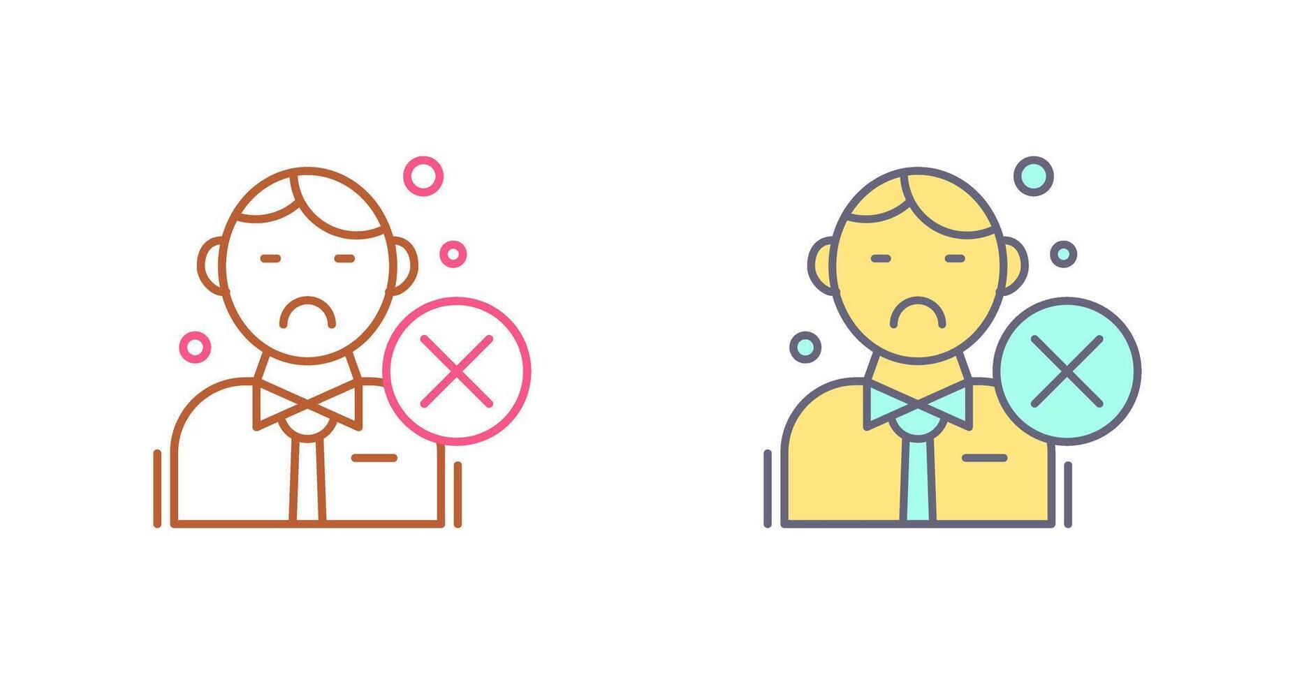 Rejected Icon Design vector