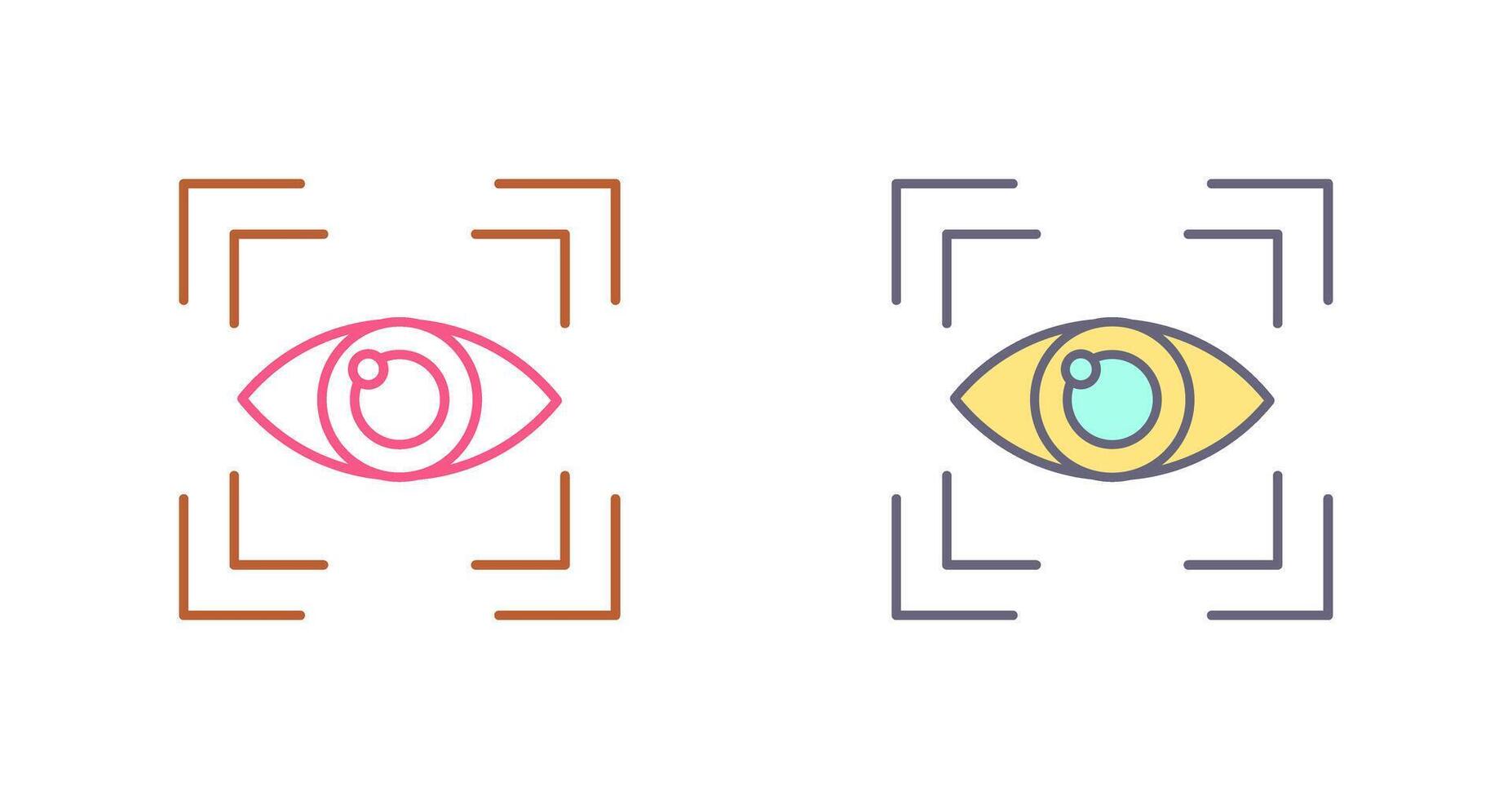 Eye Scan Icon Design vector
