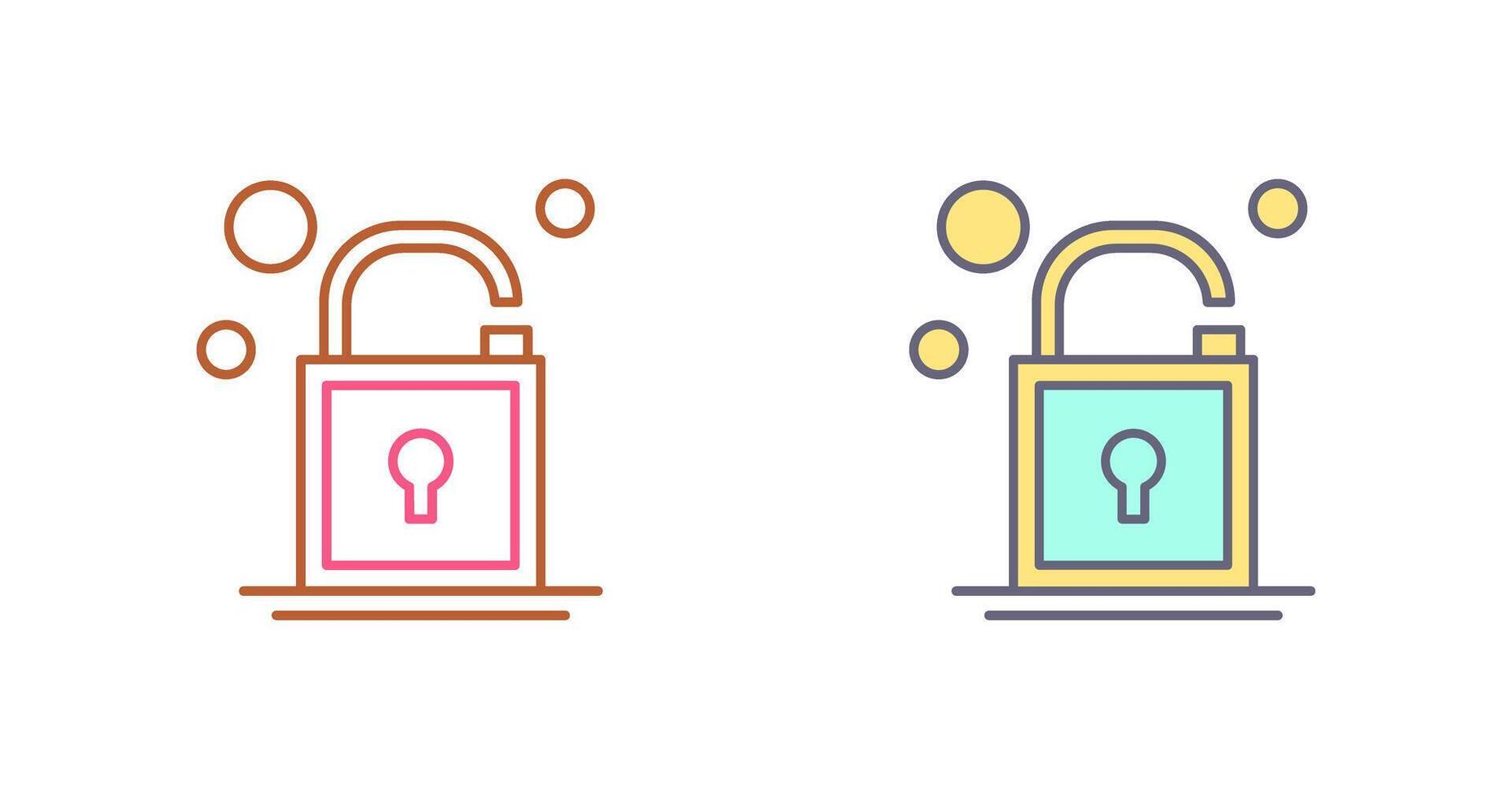 Open Lock Icon Design vector