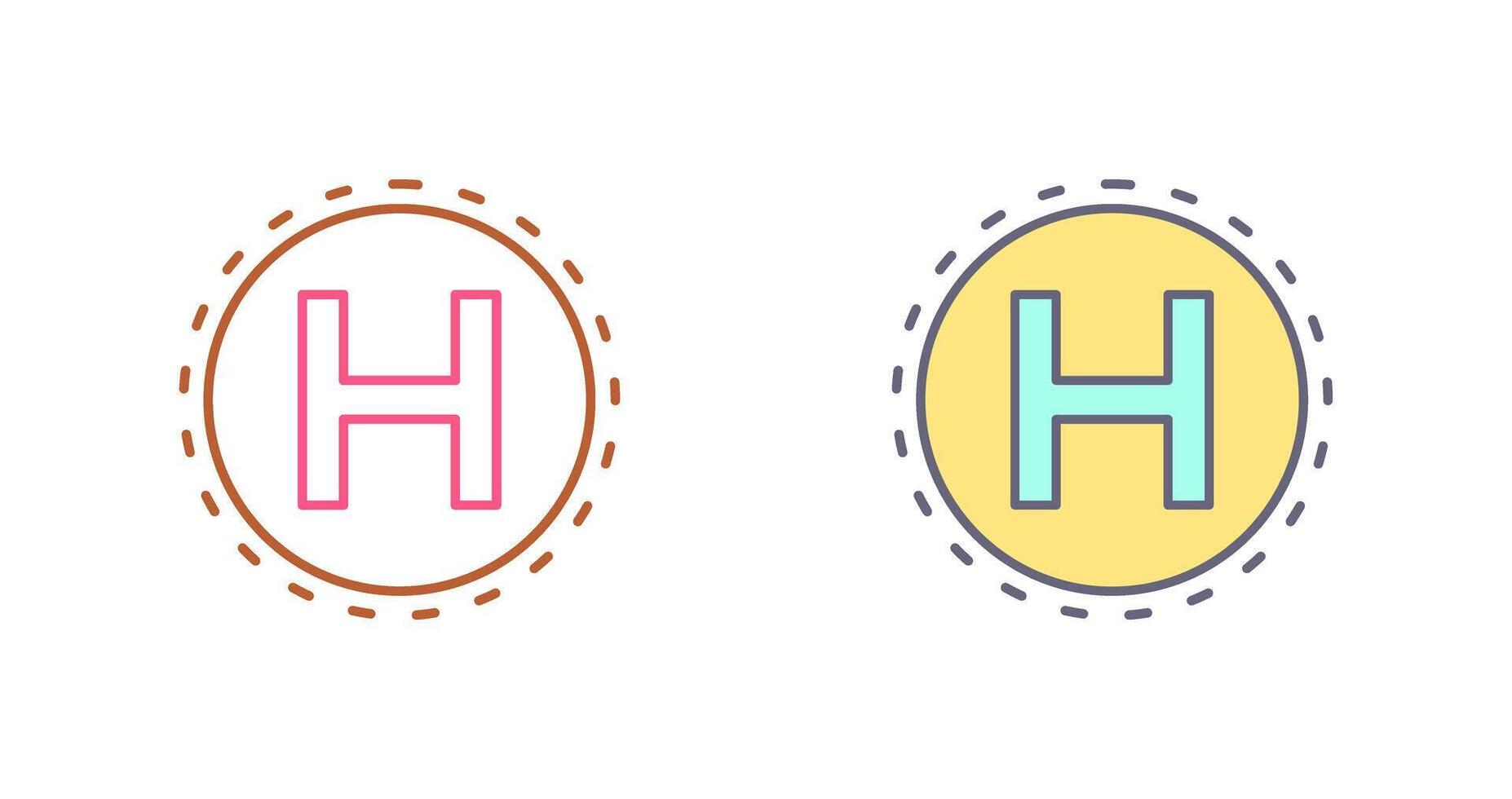 Helipad Icon Design vector