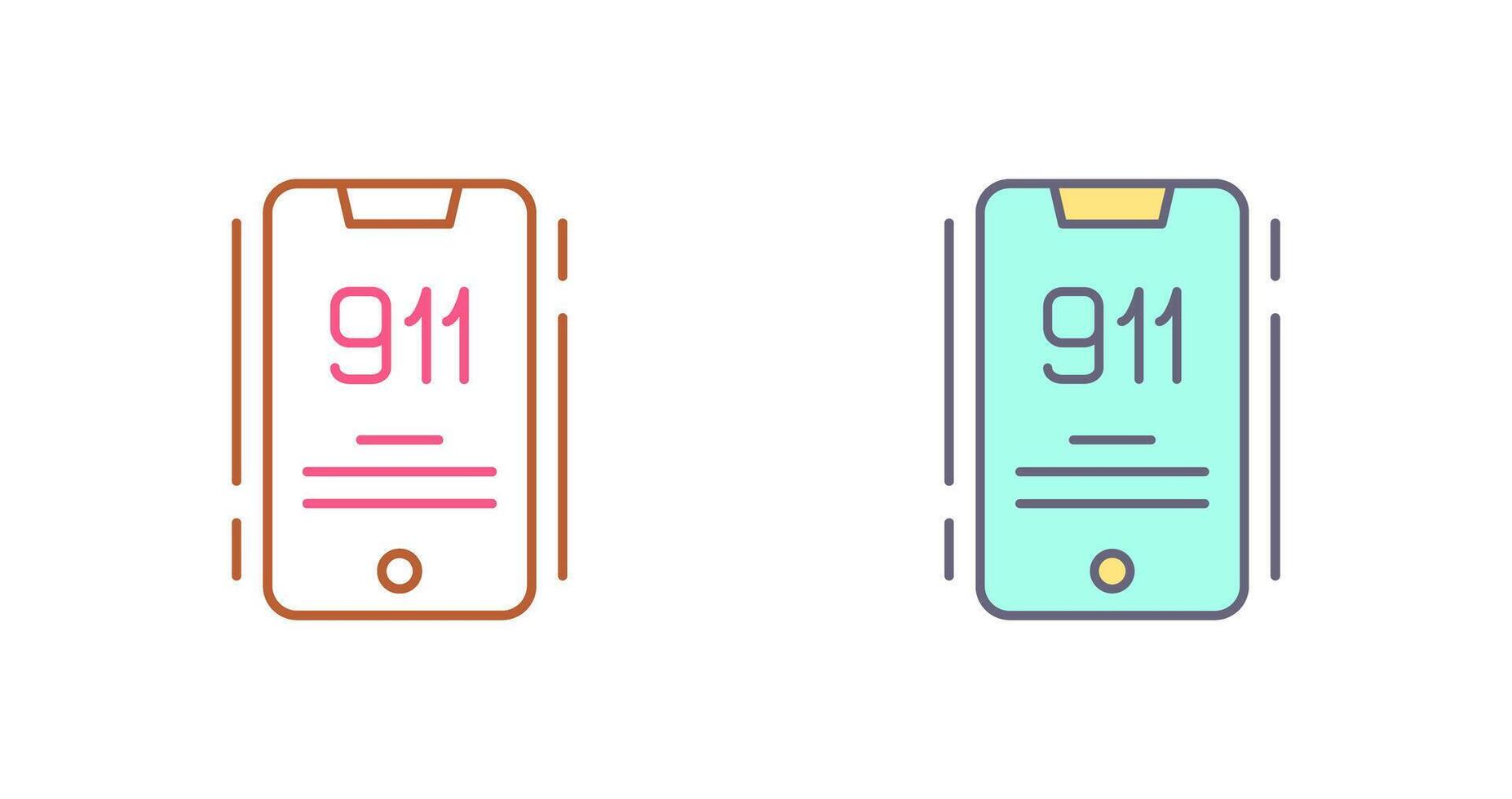 911 Icon Design vector