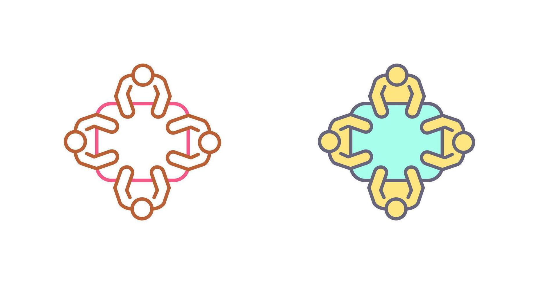 Staff Meeting Icon Design vector