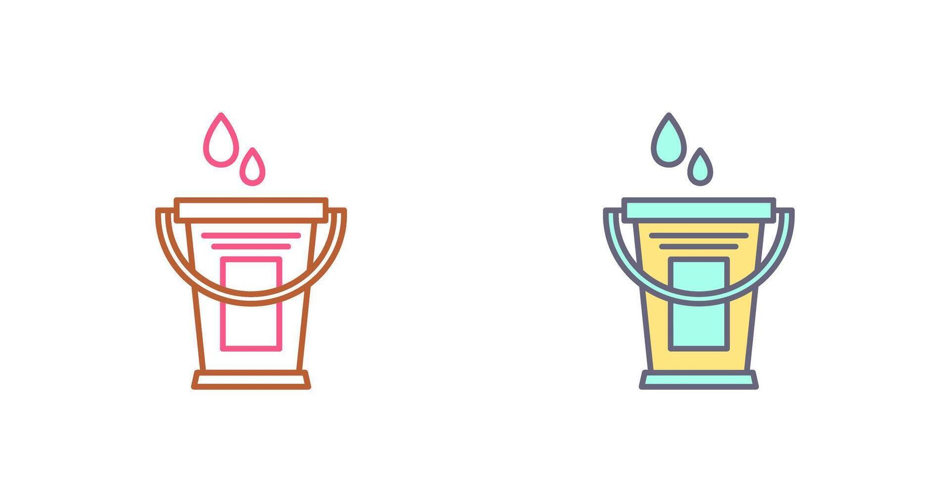 Water Bucket Icon Design vector
