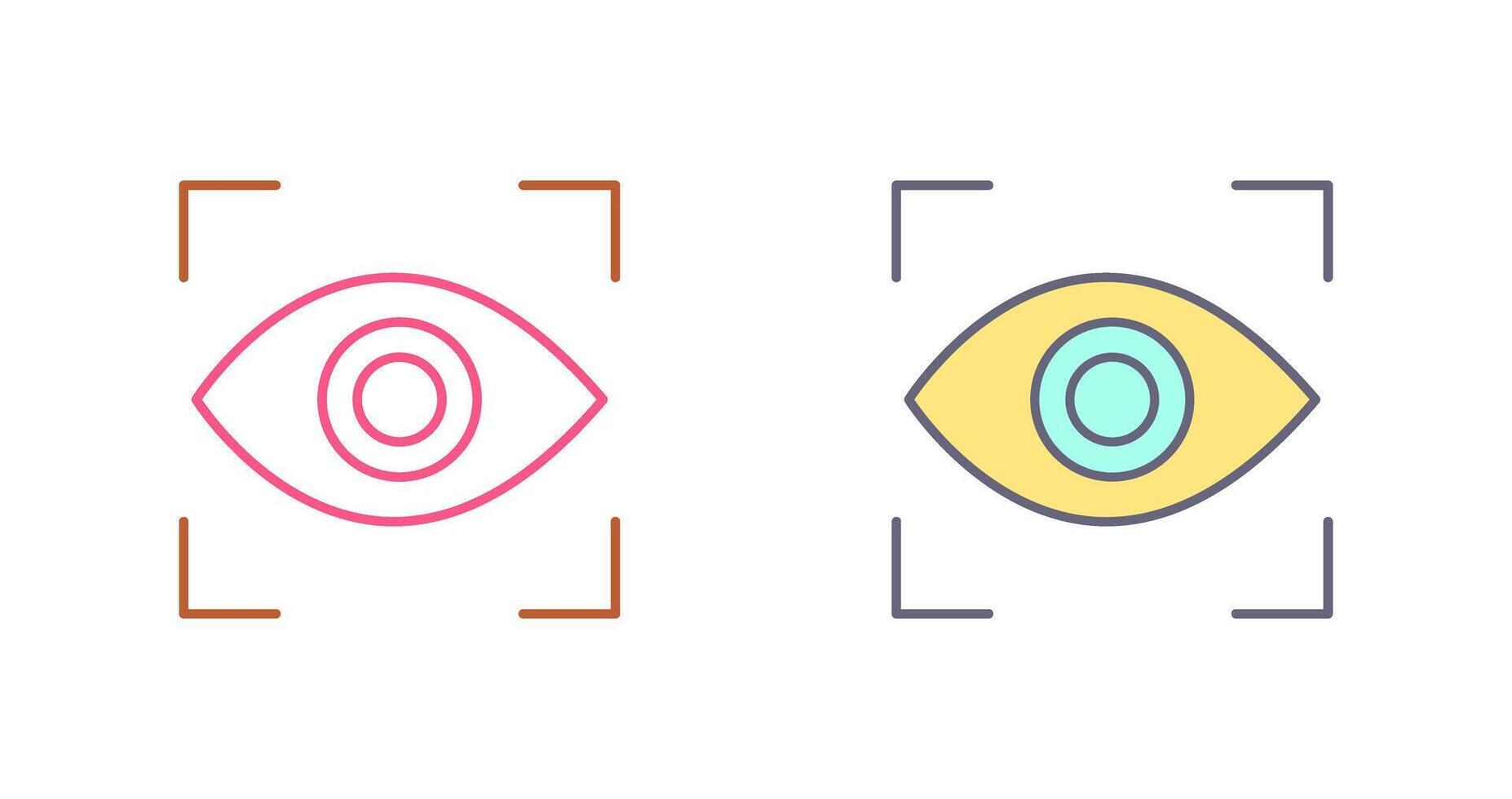 Eye Scan Icon Design vector