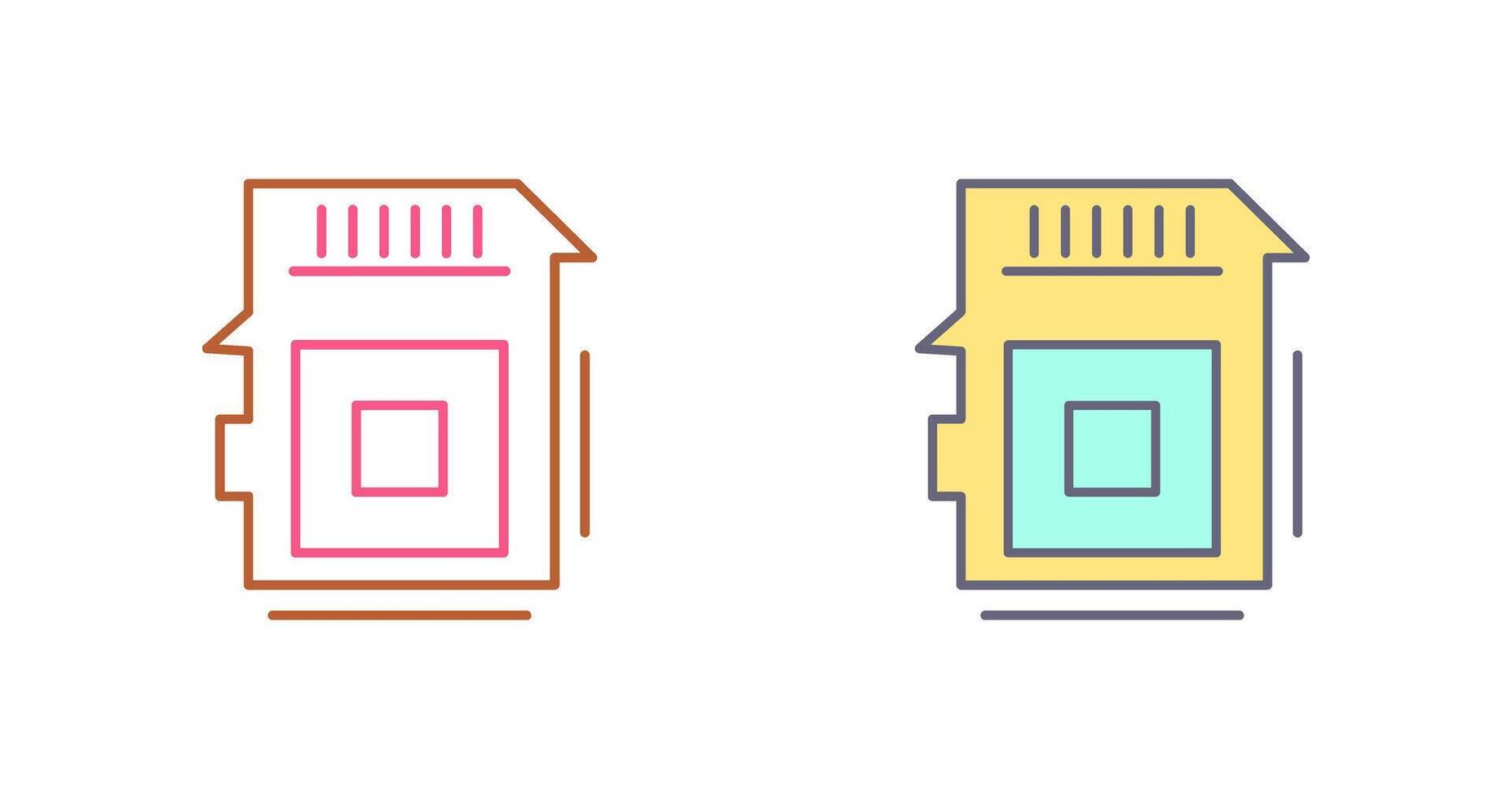 Sd Card Icon Design vector