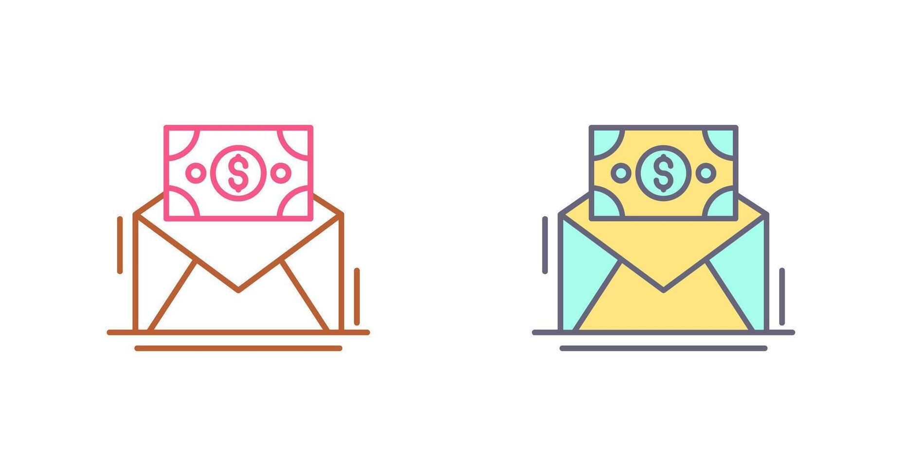 Mail Coin Icon Design vector
