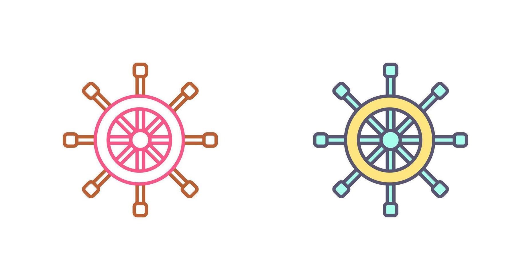 Rudder Icon Design vector