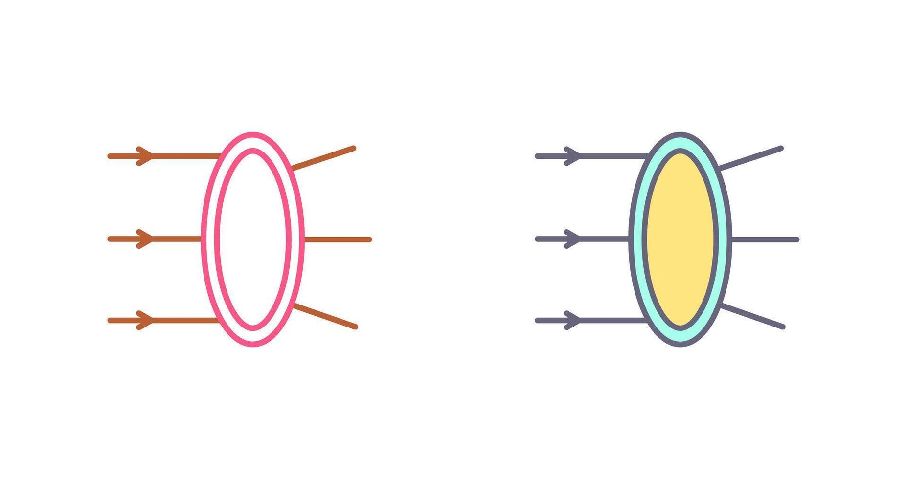 Refraction Icon Design vector
