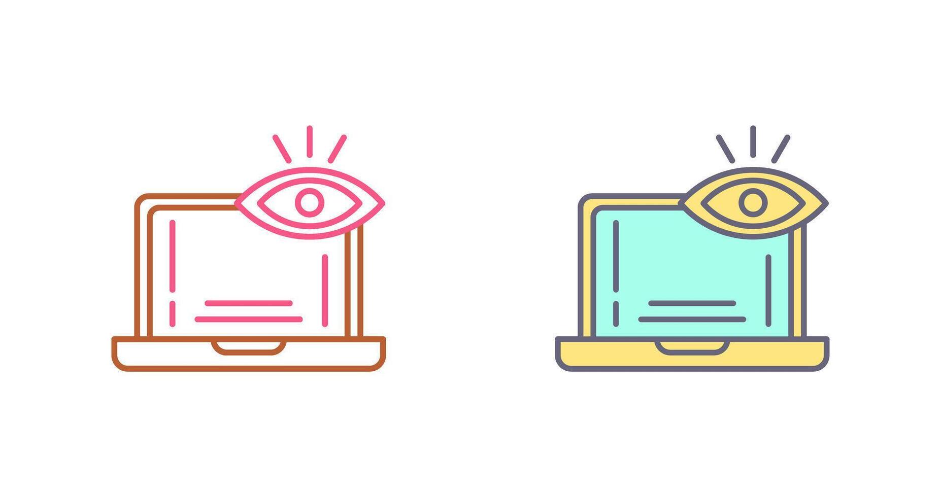 Monitoring Icon Design vector