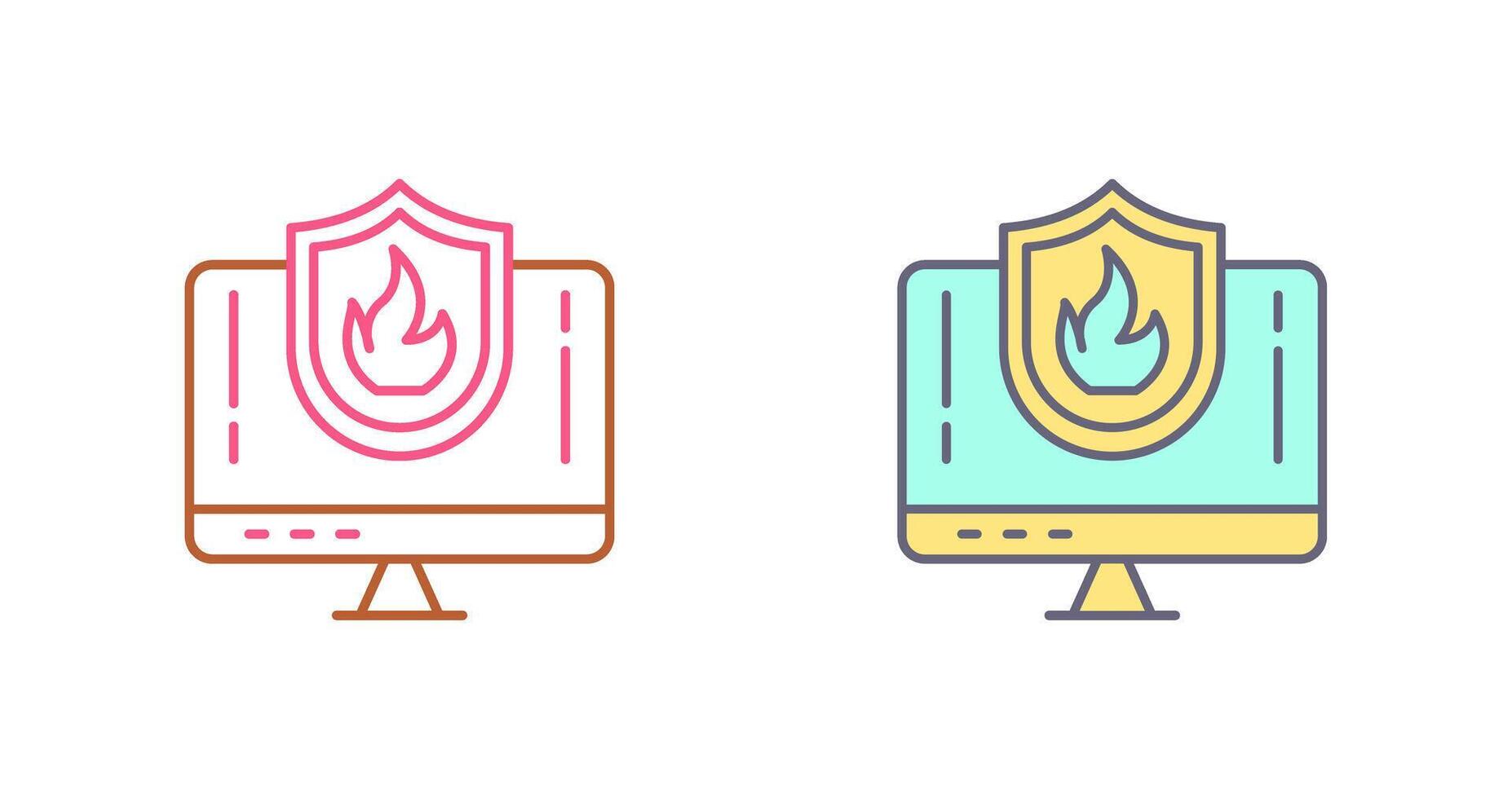 Firewall Icon Design vector