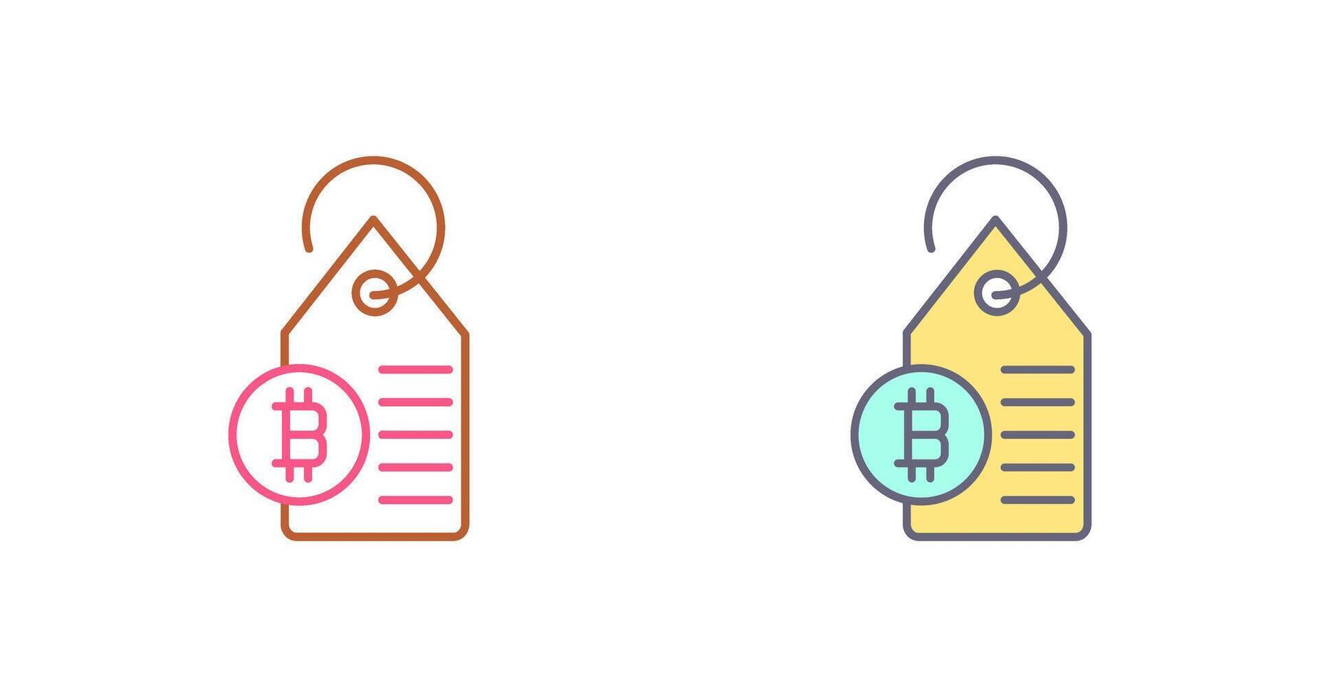 Bitcoin Label Tag Icon Design vector