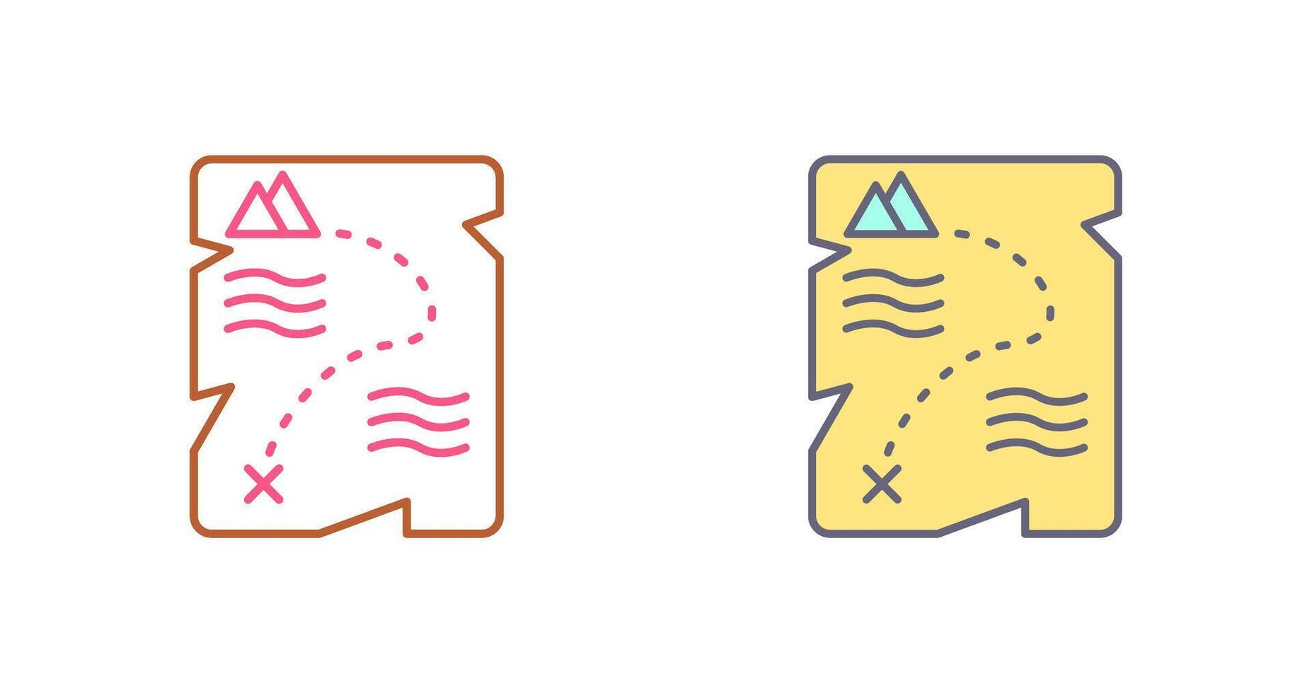 Treasure Map Icon Design vector