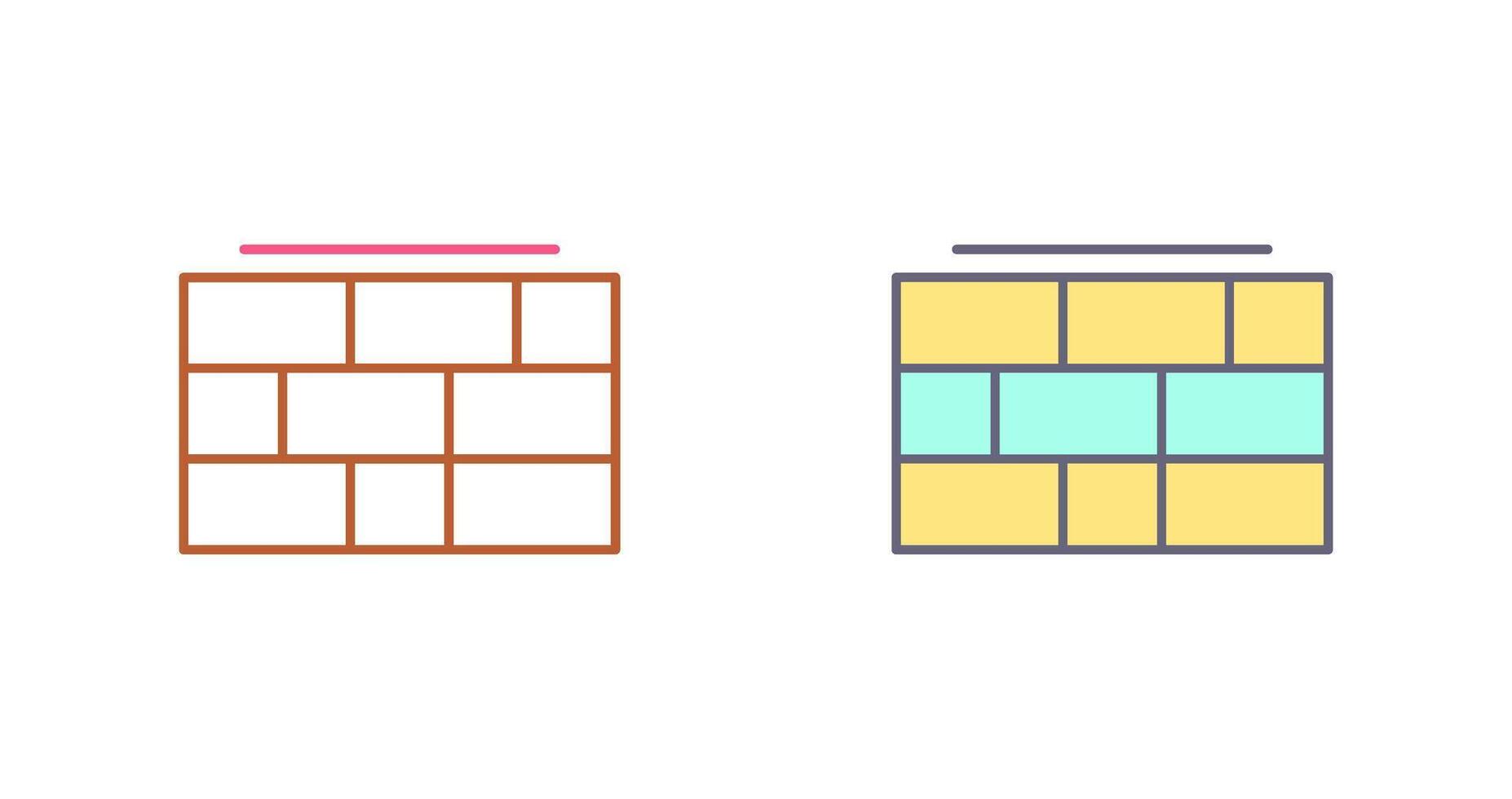 Brick wall Icon Design vector