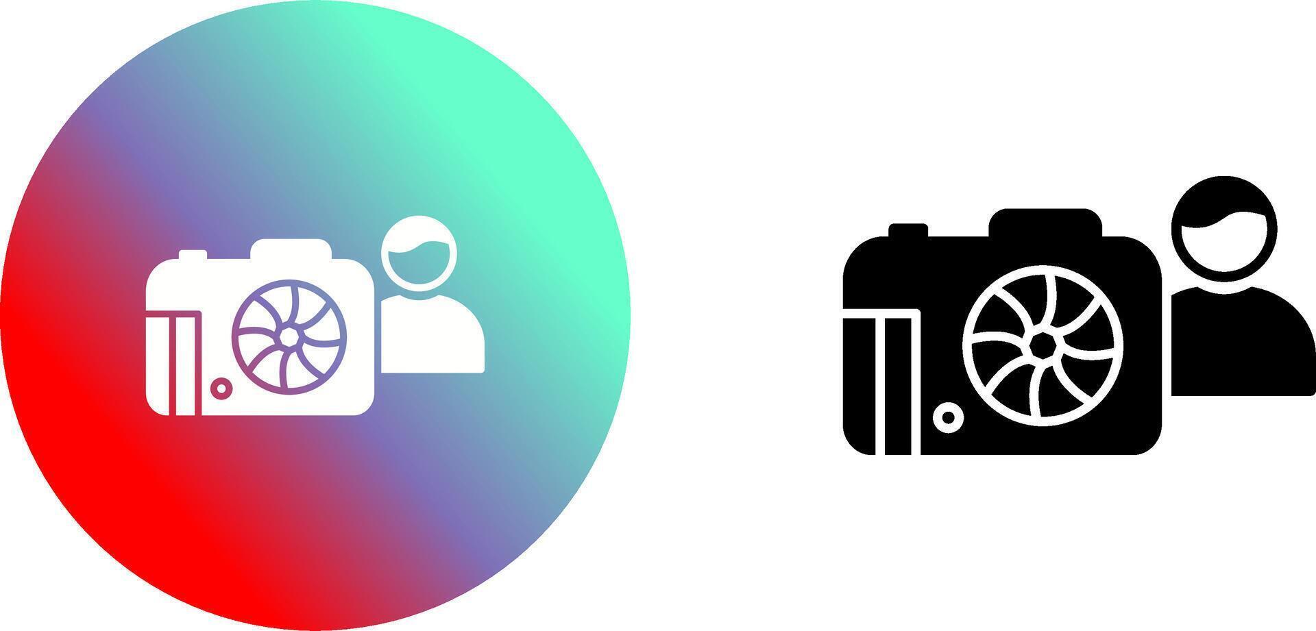 Unique Photographer Icon Design vector
