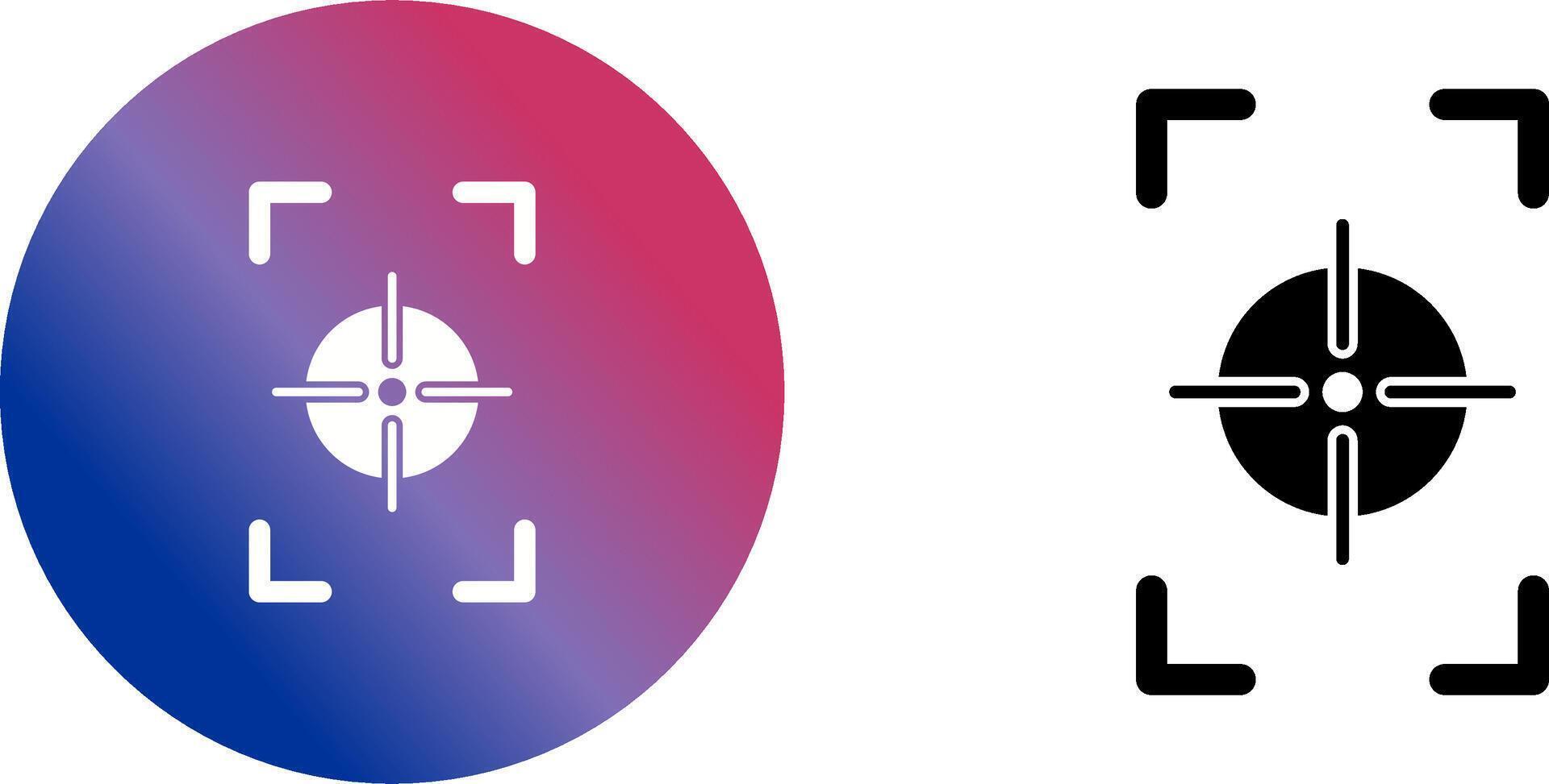Unique Focus Vertical Icon Design vector