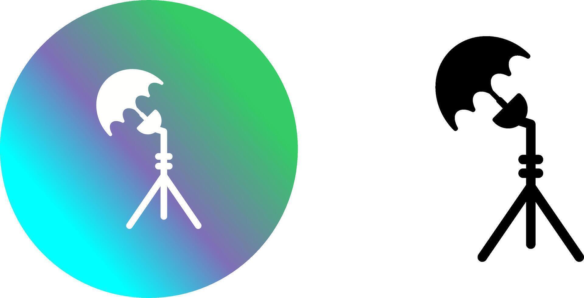 Unique Light Stand Icon Design vector