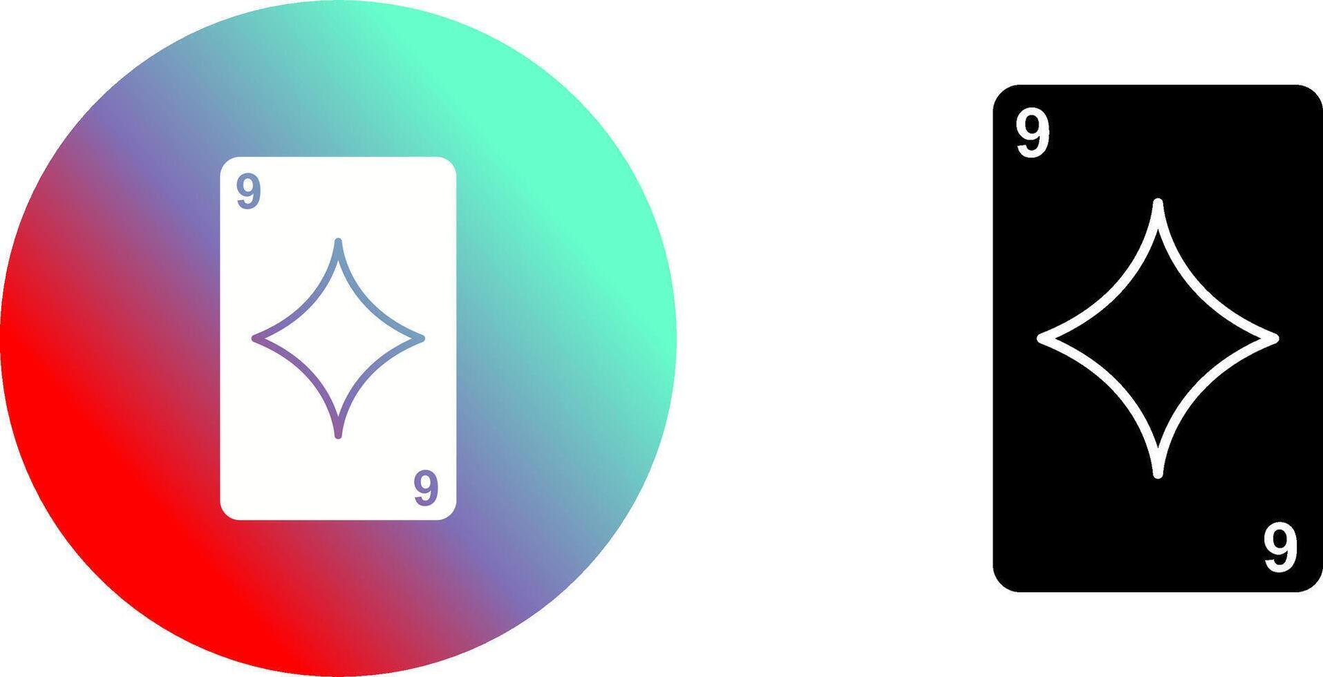 Diamonds Card Icon Design vector