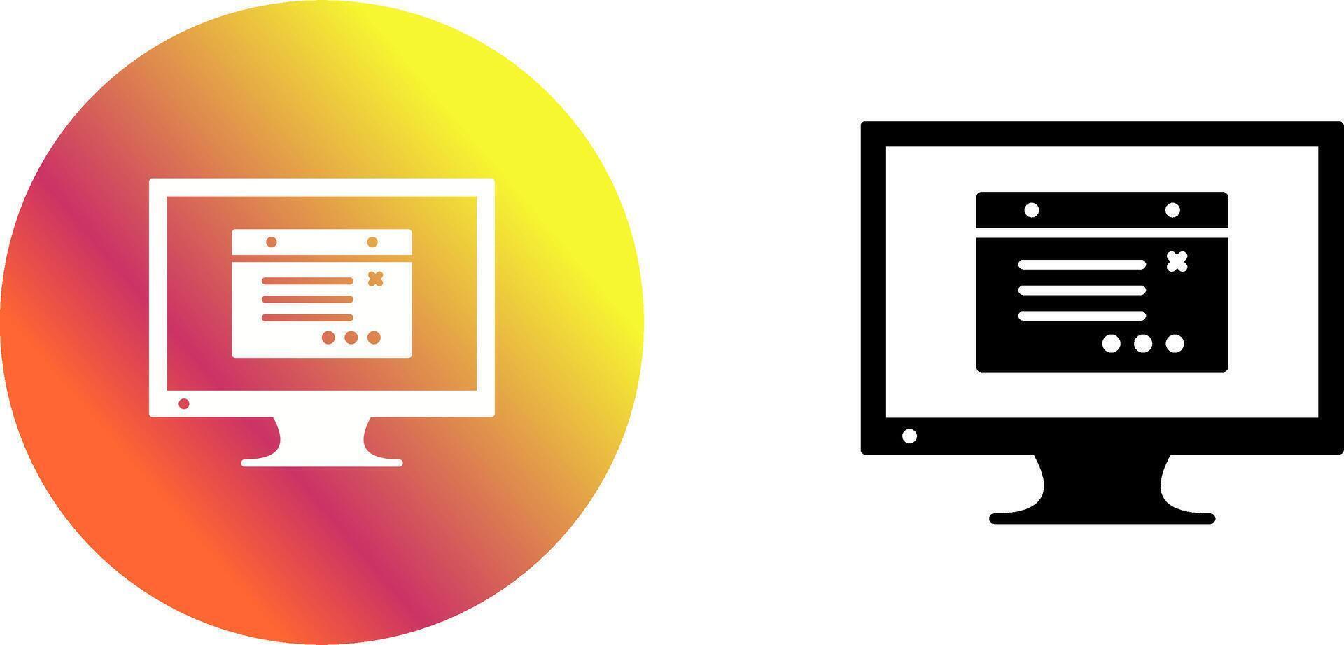 Unique Internet Ads Icon Design vector