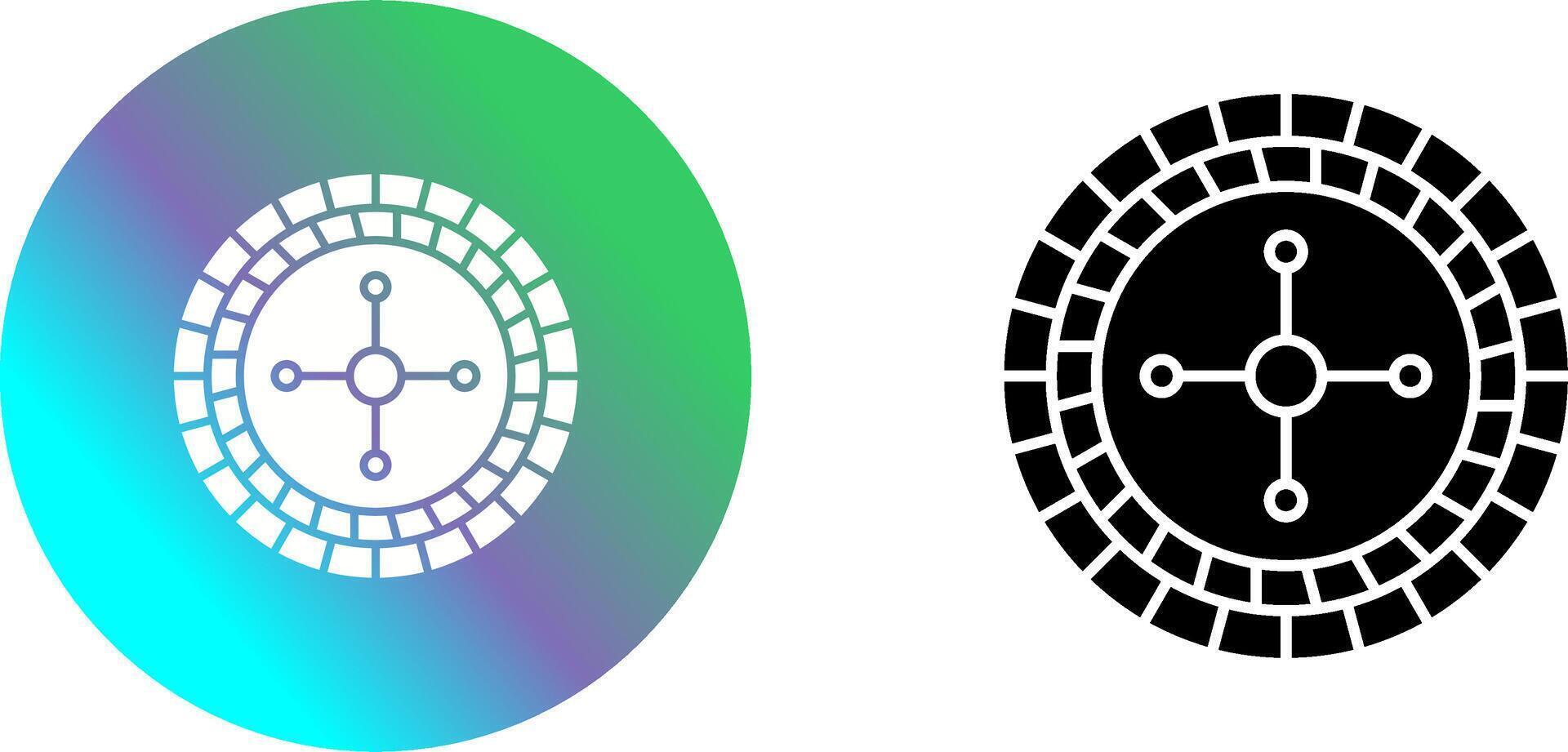 Roulette Icon Design vector