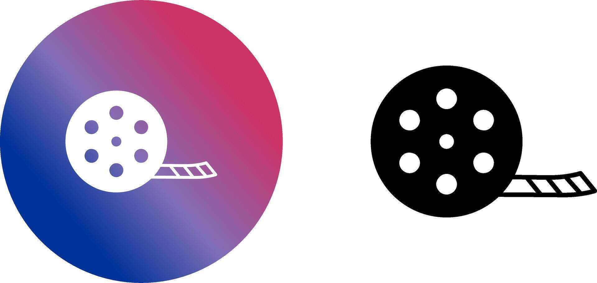 Unique Film Reel Icon Design vector