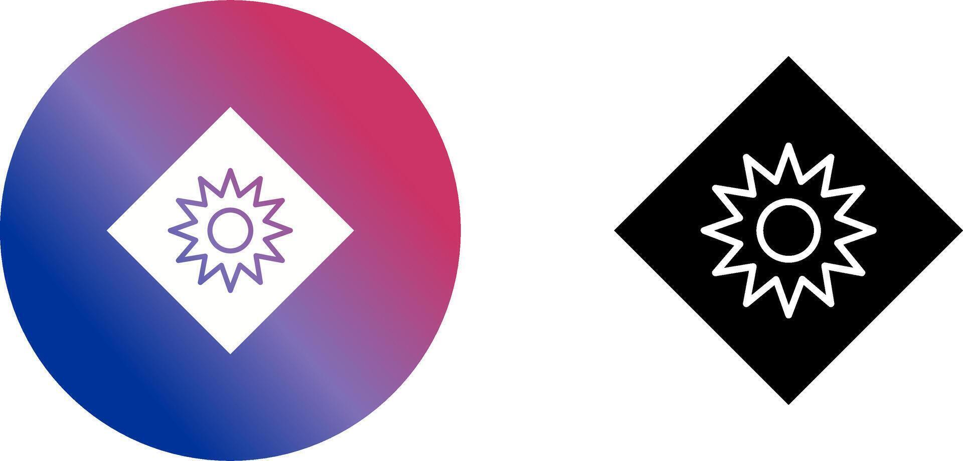 Optical Radiation Icon Design vector