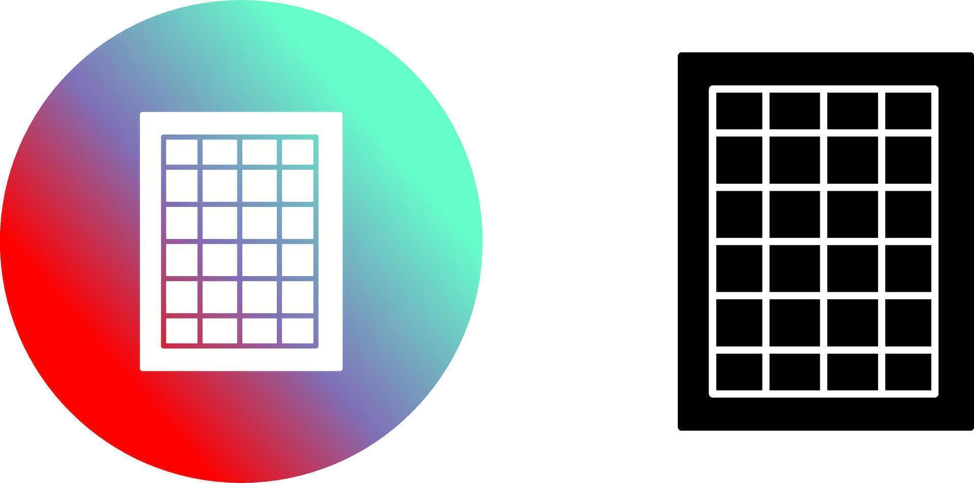 Table of Rates Icon Design vector