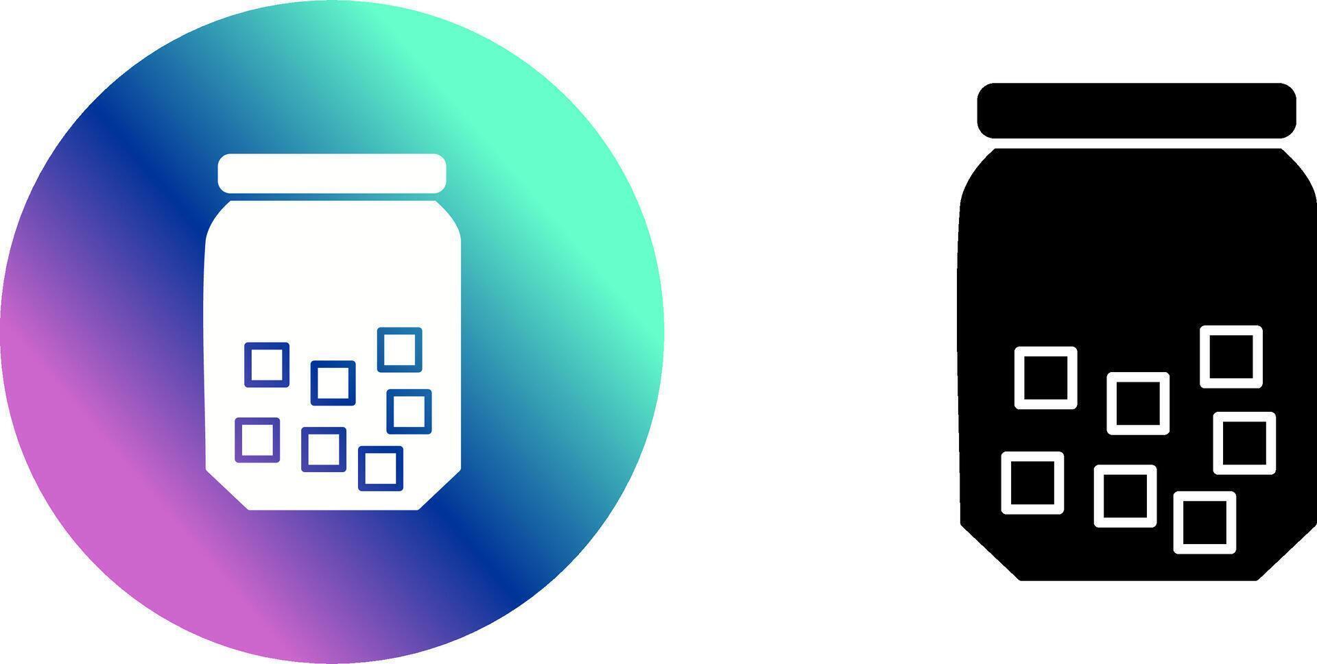 Sugar Bottle Icon Design vector