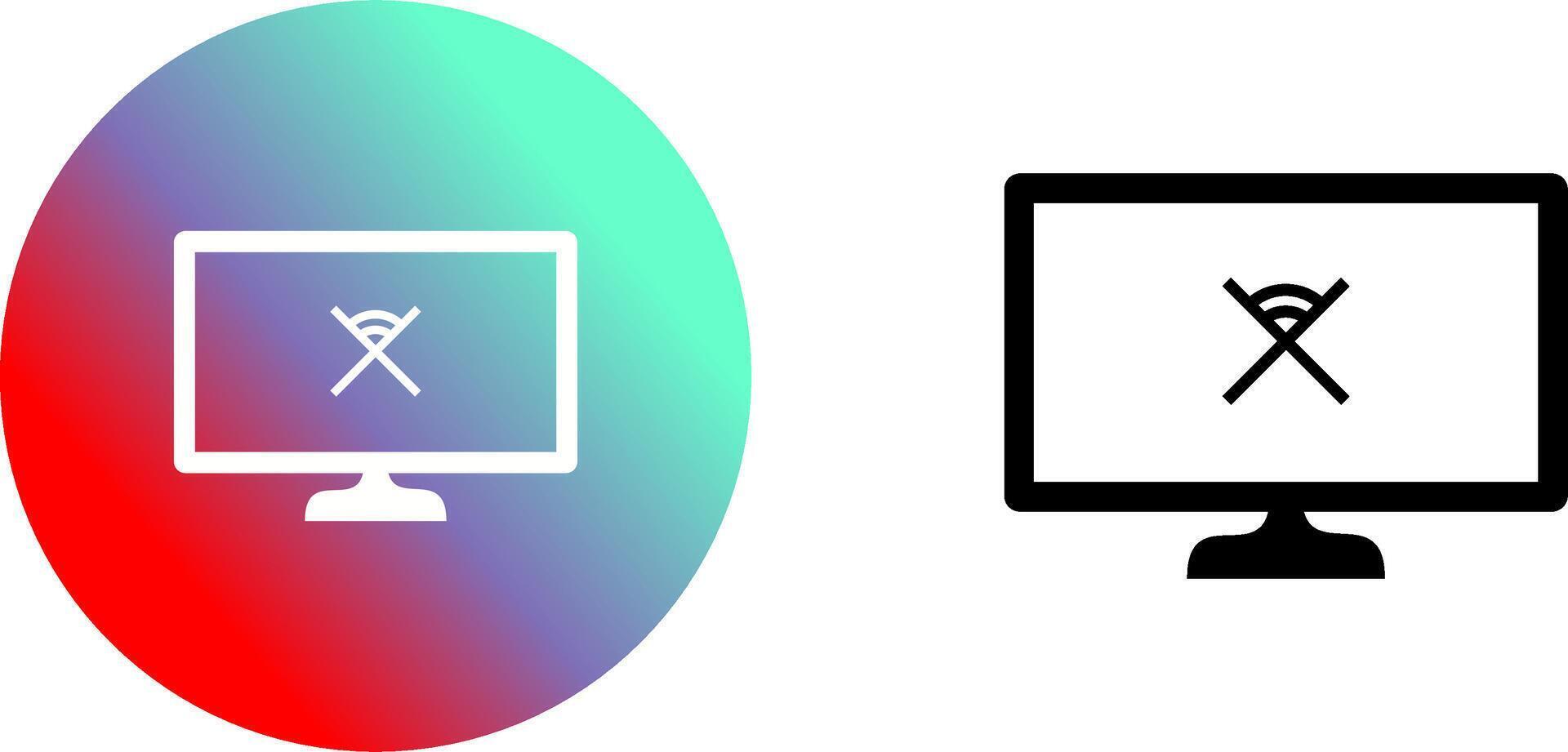 Unique Disconnected Network Icon Design vector