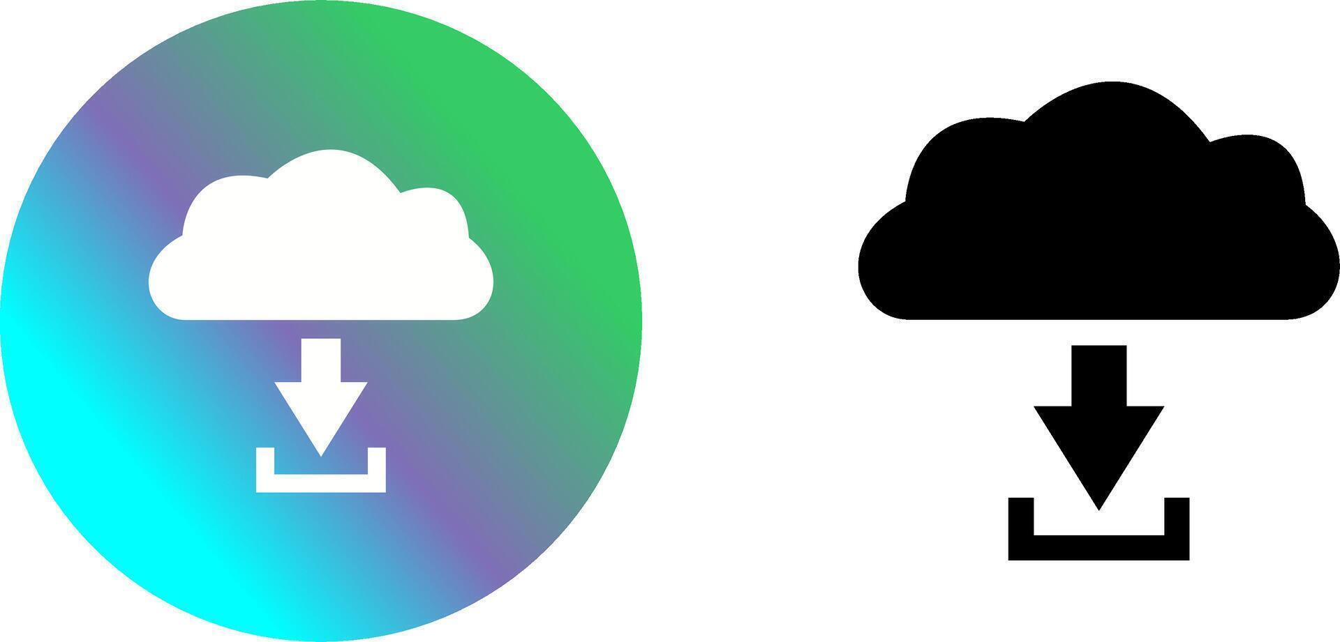 Unique Download from Cloud Icon Design vector